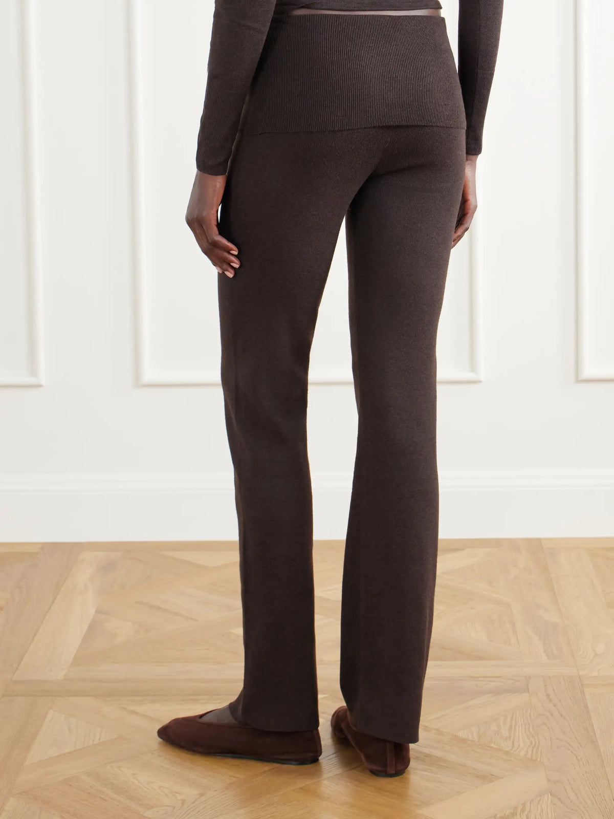 SKIMS Knitted Flared Foldover Pants