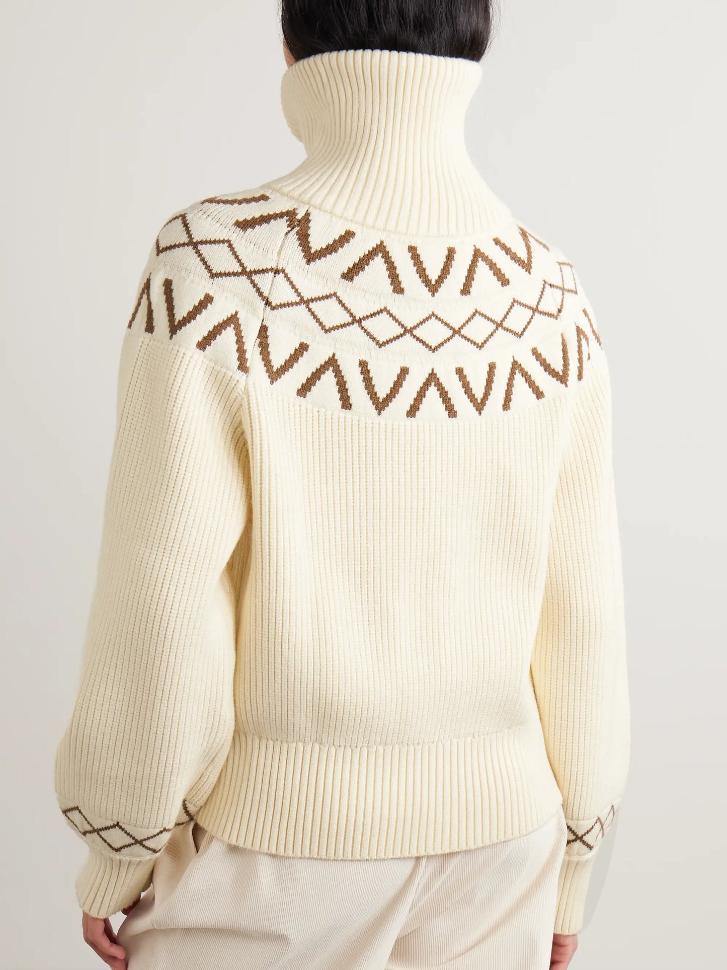 Sigrid Fair Isle Knitted Half-zip Sweater
