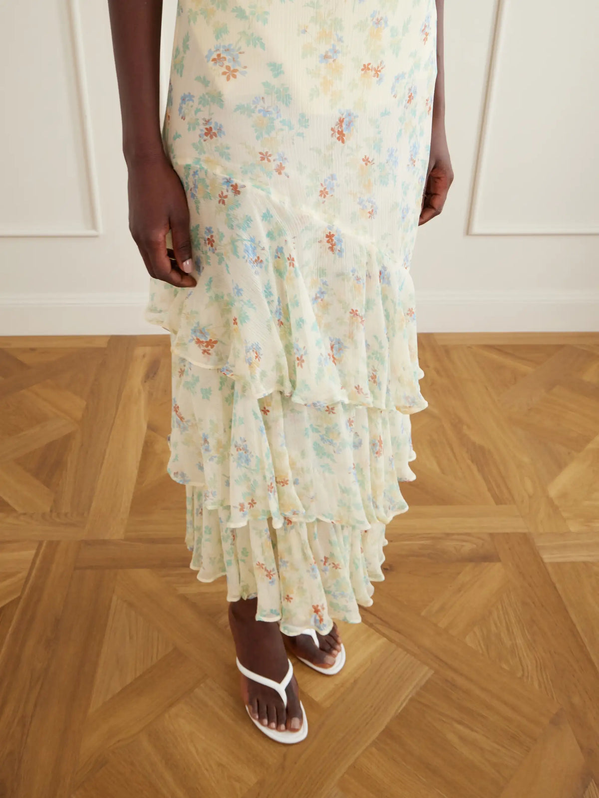 Ulla Johnson Meadow Floral-print Crepon-silk Midi Skirt
