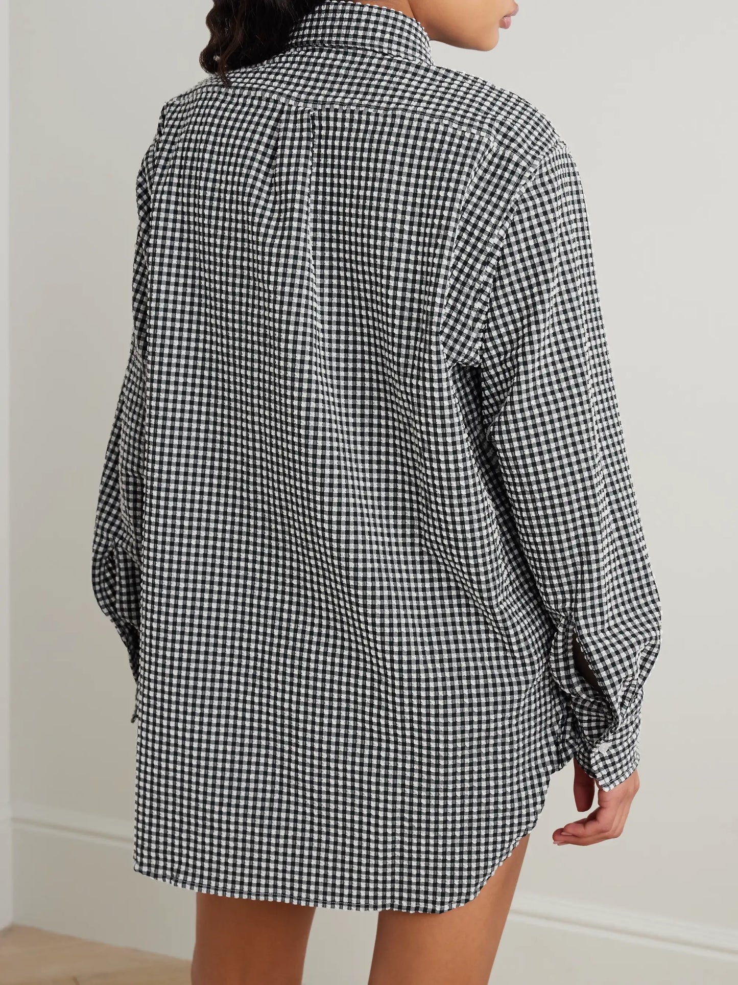 Gingham Seersucker Shirt
