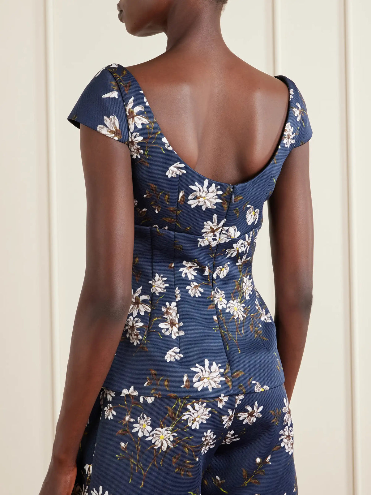 + Manolo Blahnik Aubriela Taffeta-faille Top