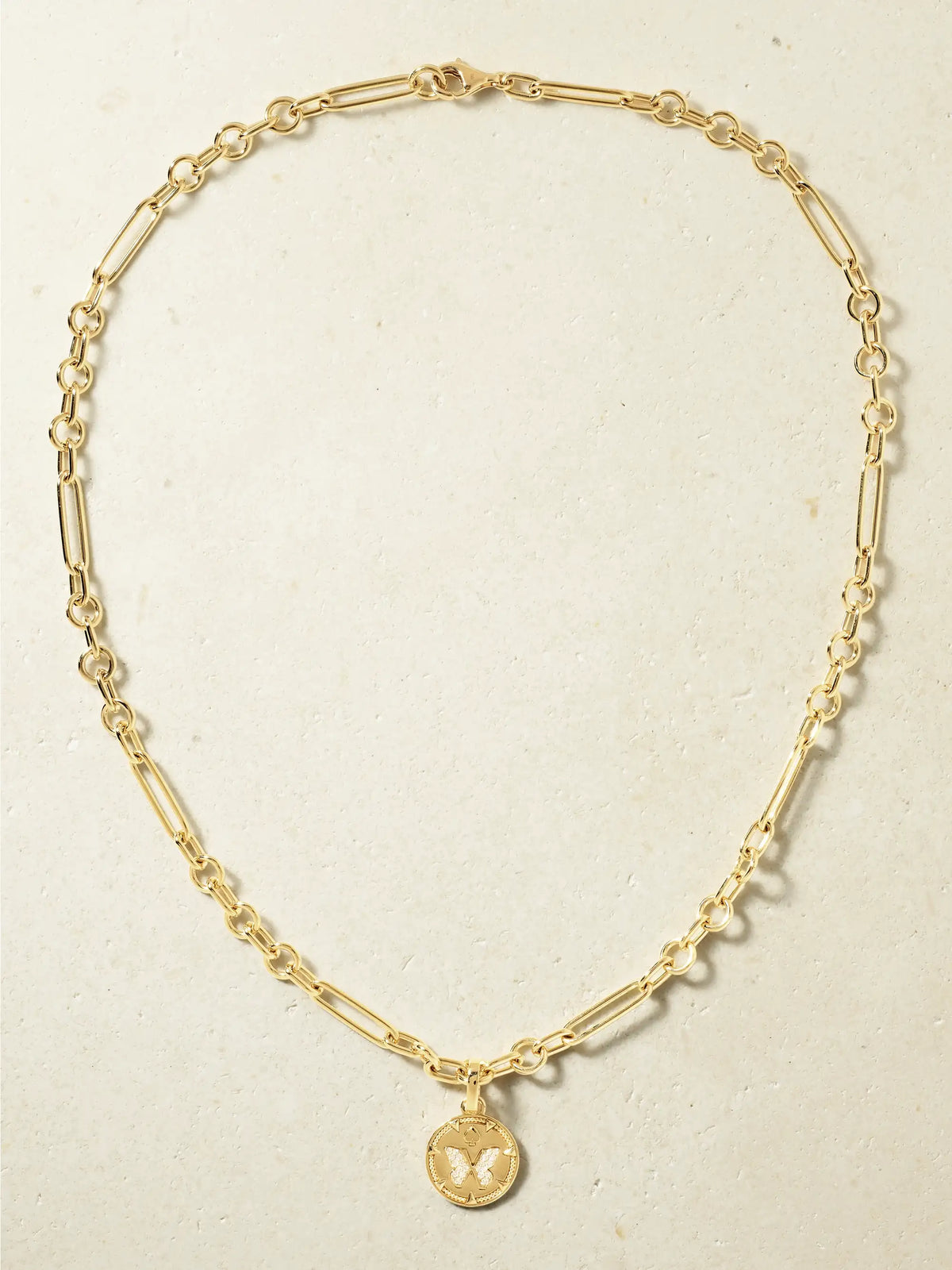 Reverie Small Mixed Clip 18-karat Gold Diamond Necklace