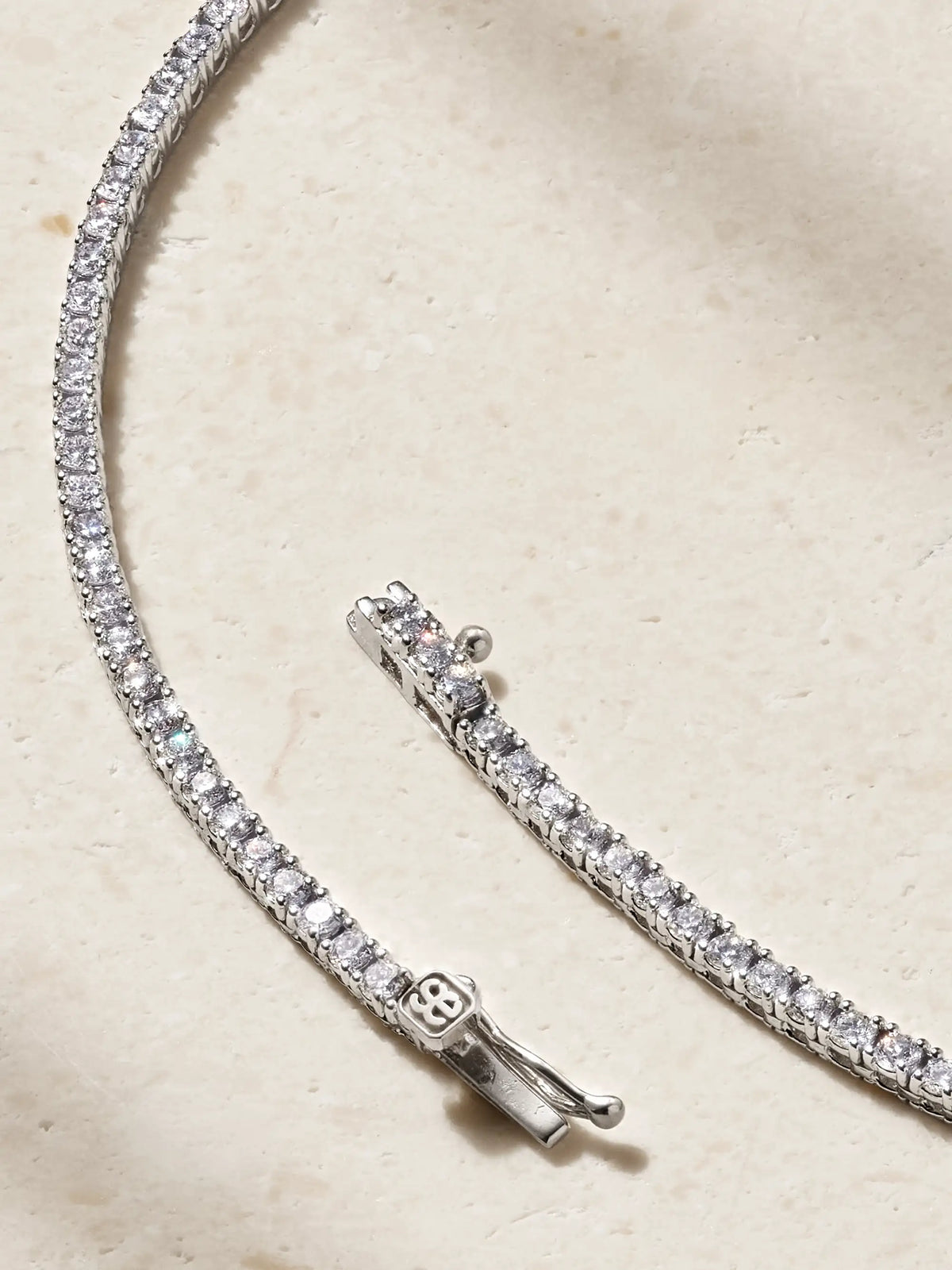14-karat White Gold Diamond Tennis Necklace