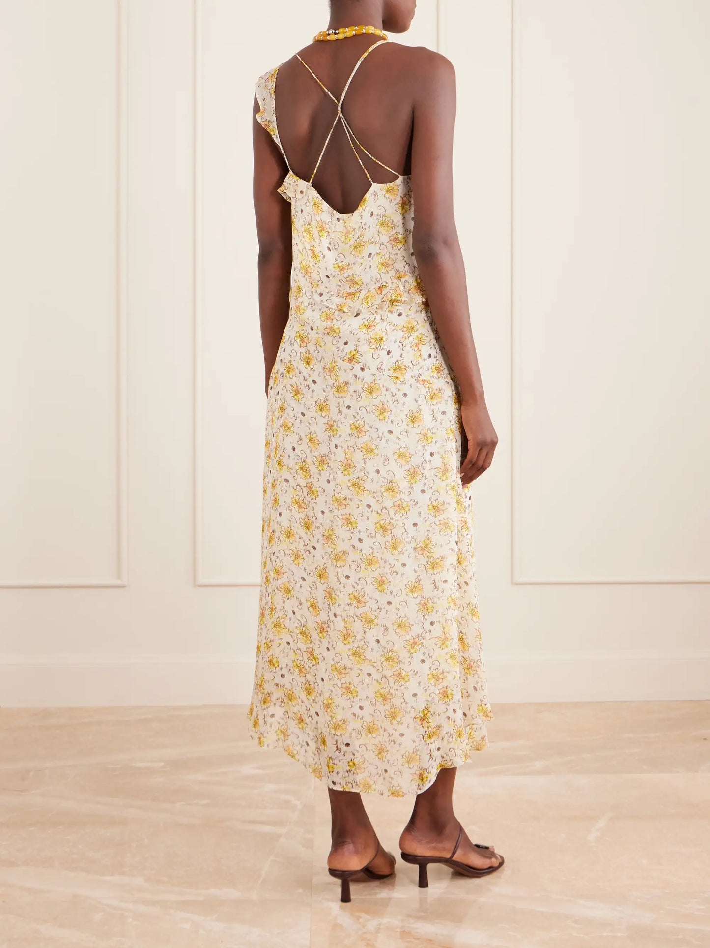 Luxie Ruffled Chiffon Dress