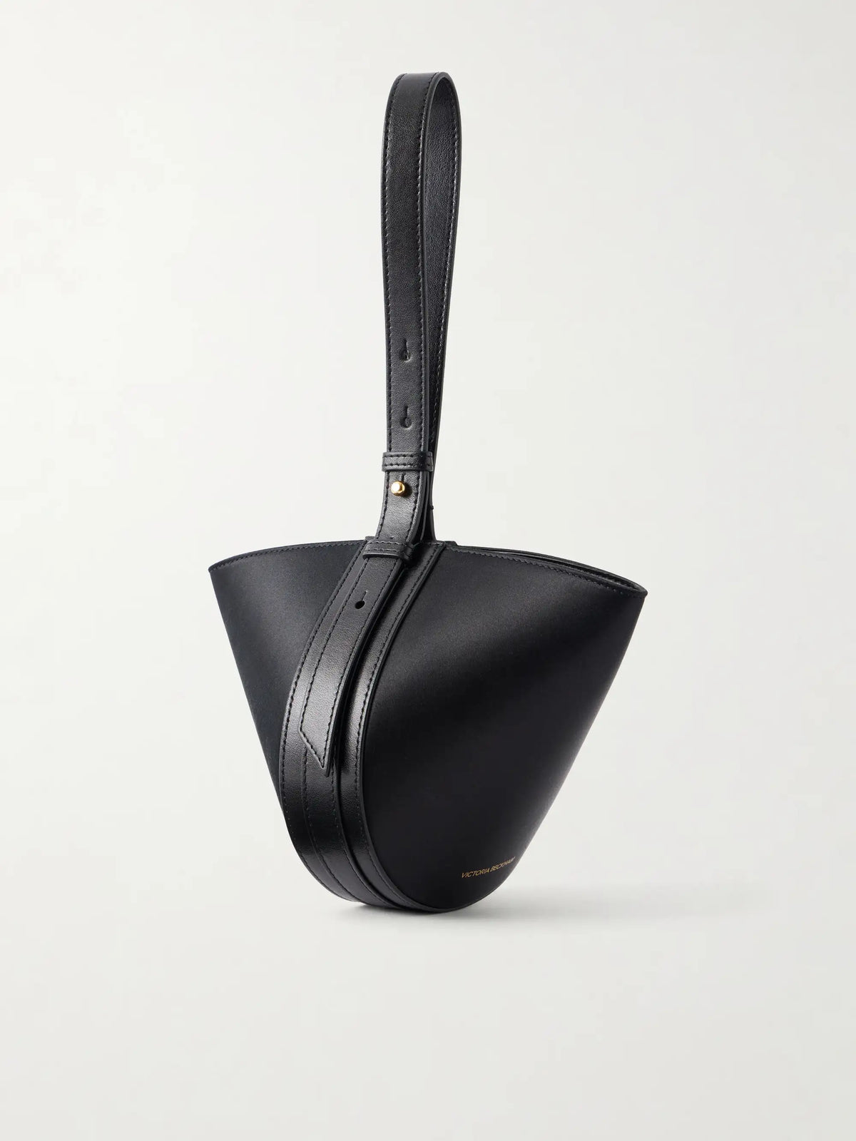 Portofina Dia Leather-trimmed Satin Clutch