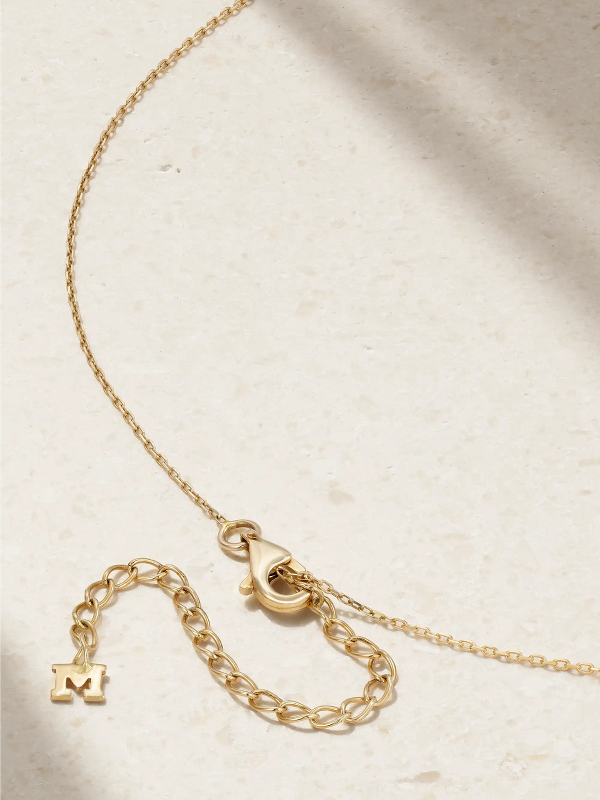 Mateo Initial 14-karat Gold Diamond Necklace