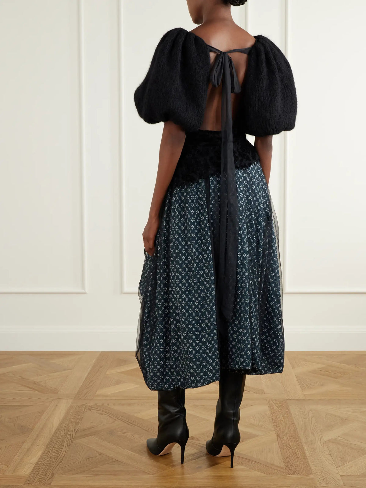 Pauline Dujancourt Laia Lace-trimmed Knitted Blouse