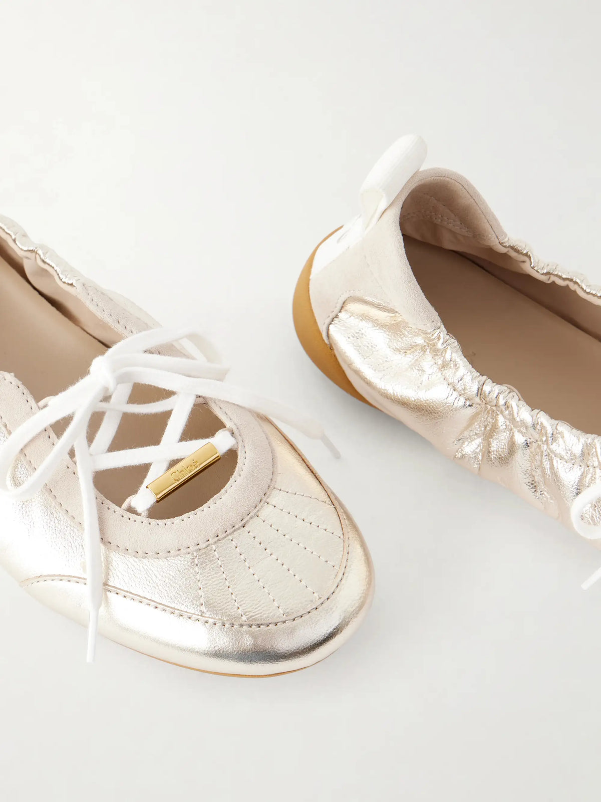 Kick Metallic Leather Sneakers