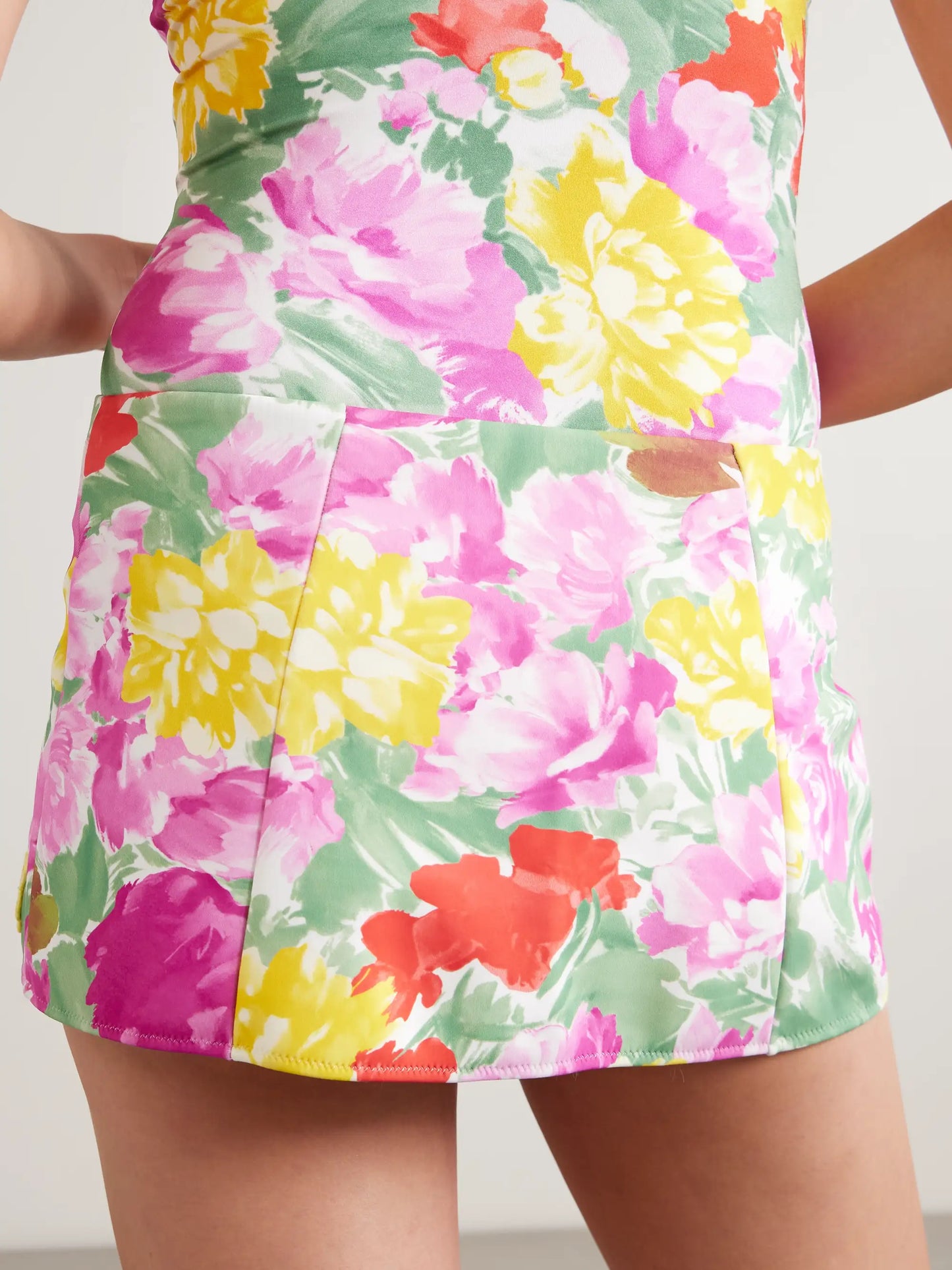 Appliquéd Floral-print Bikini Skirt