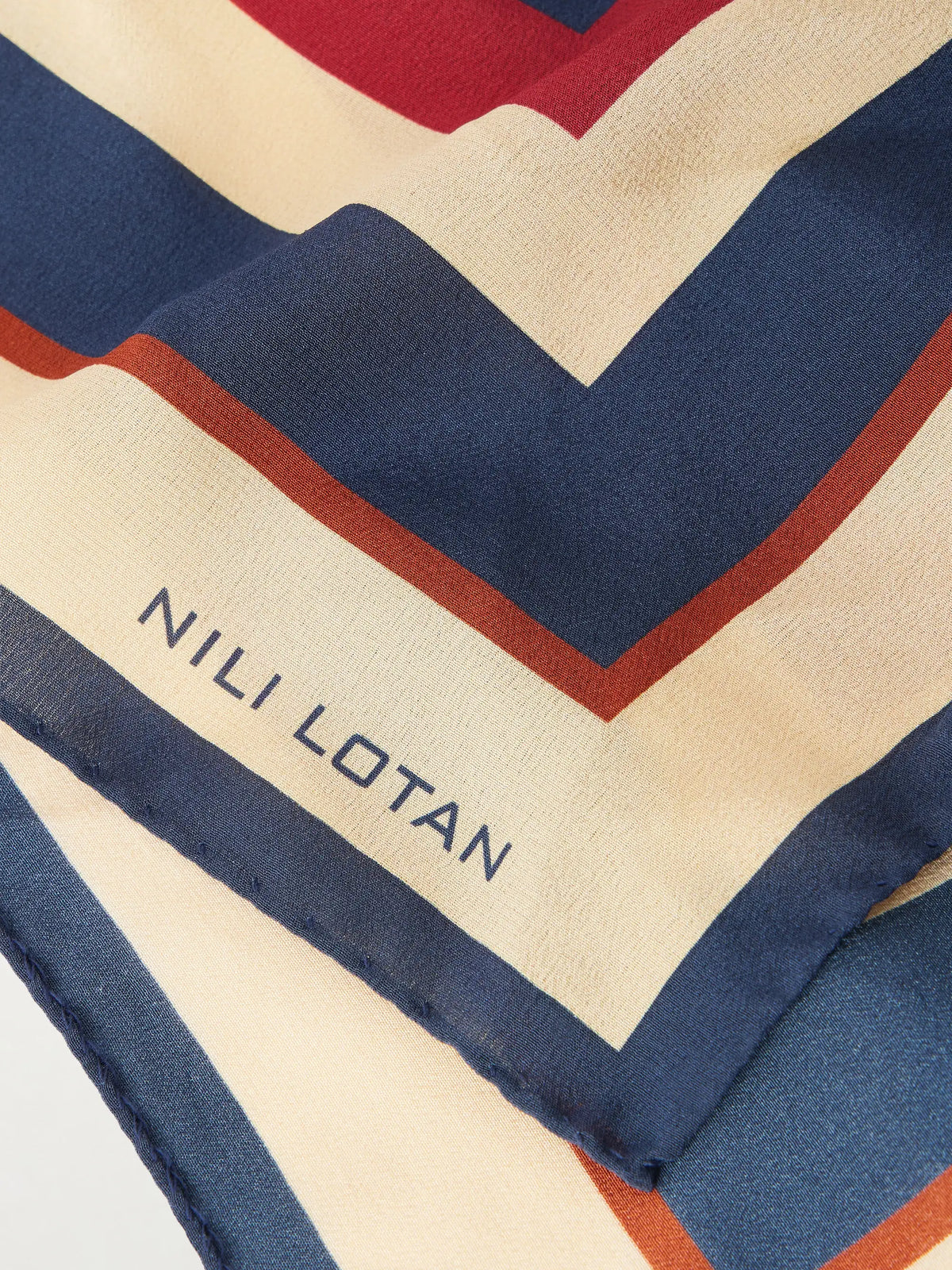 Nili Lotan Vintage Printed Silk Scarf
