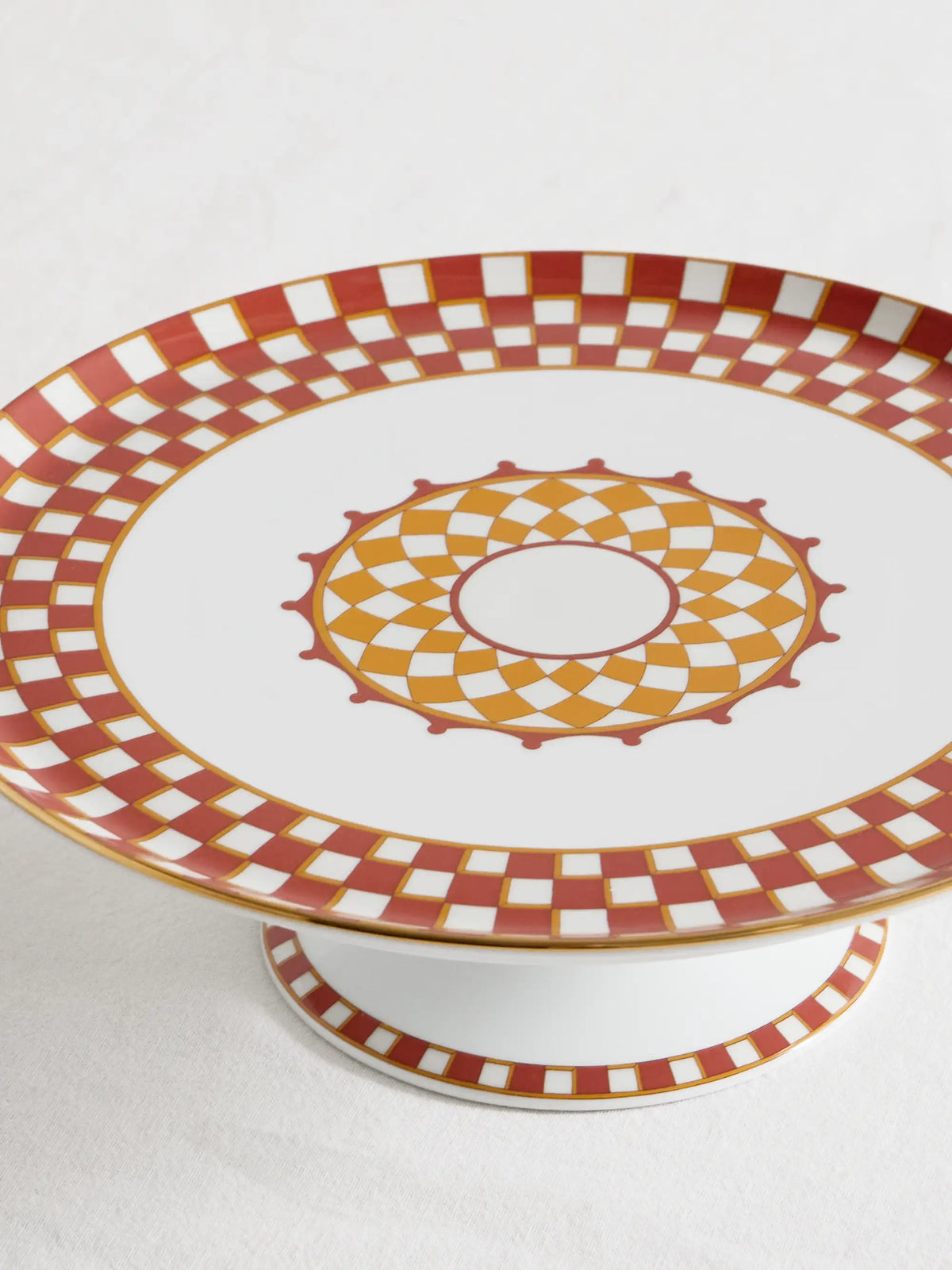 Gold-plated Porcelain Cake Stand
