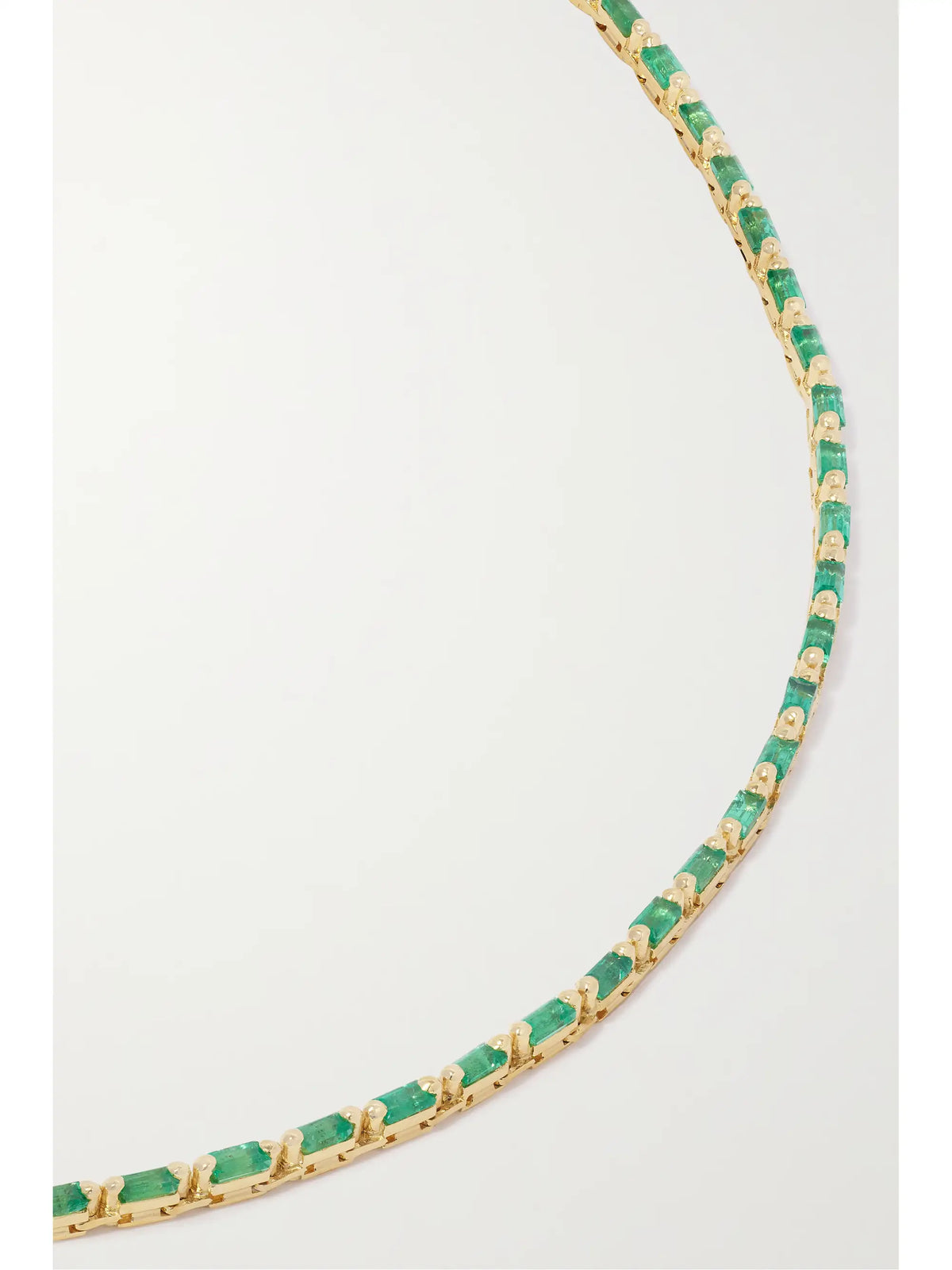 18-karat Gold Emerald Tennis Necklace