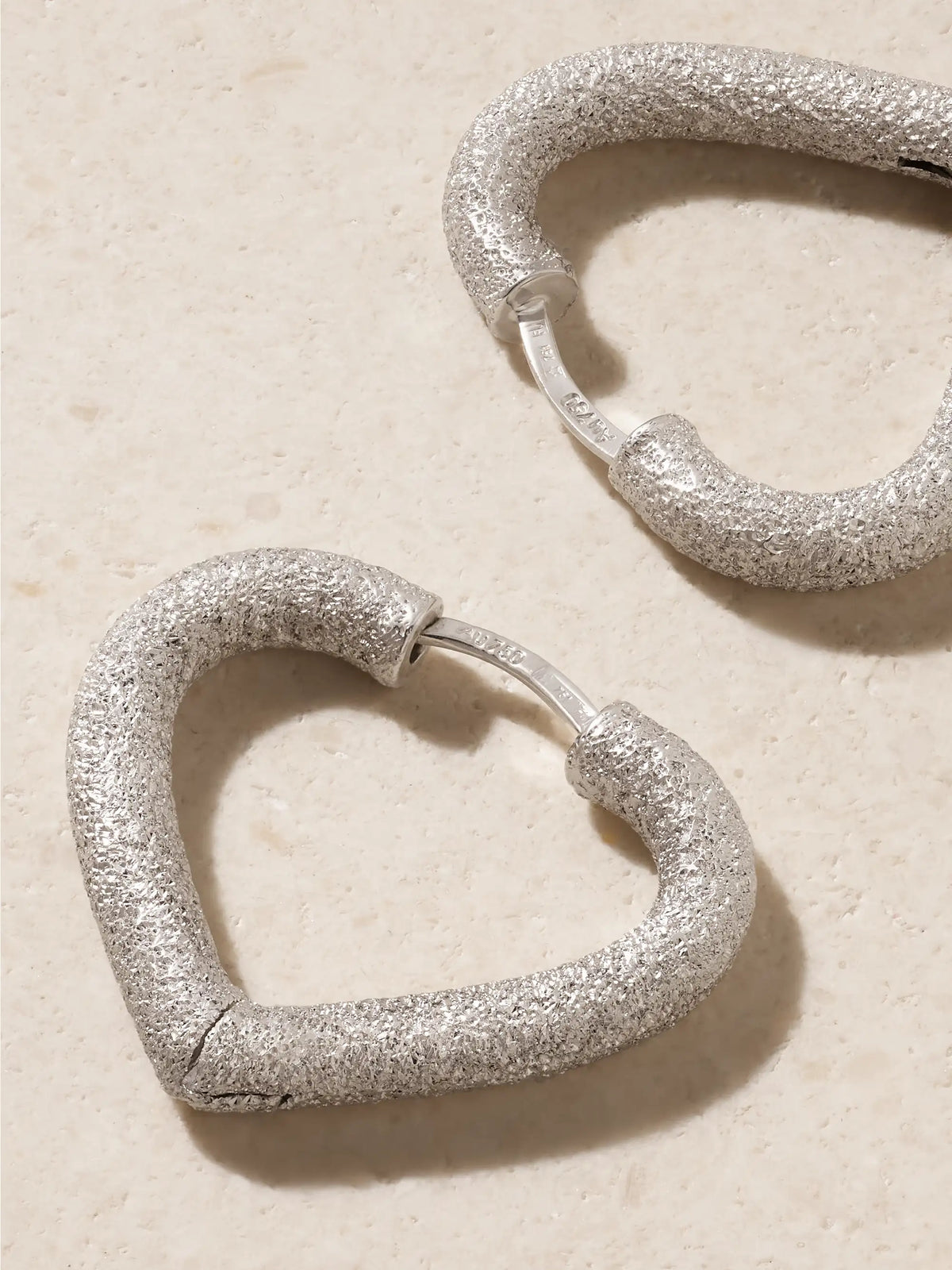 Cuore 18-karat White Gold Hoop Earrings