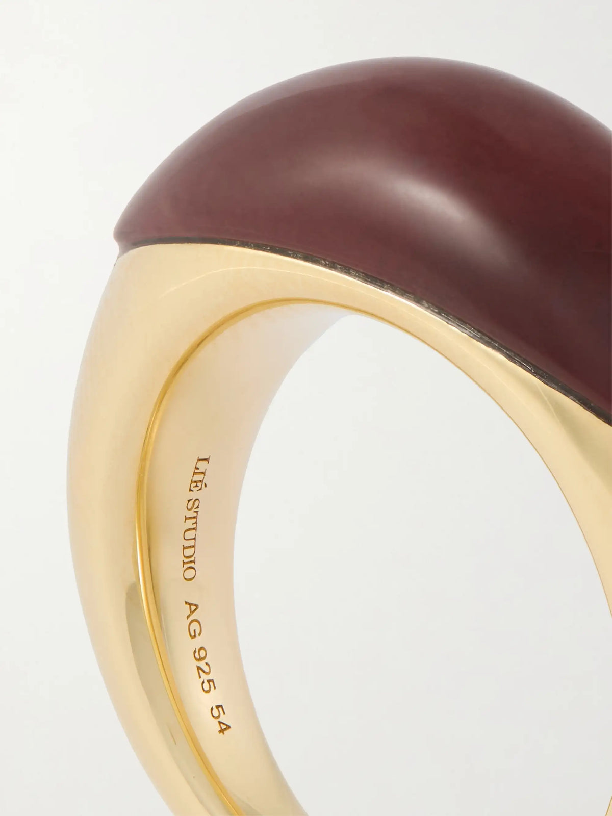Beatrice Gold-plated Silver And Jasper Ring