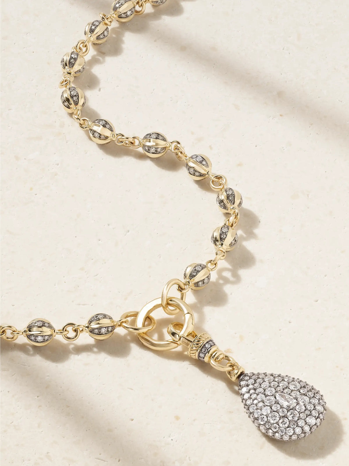 Lucy Delius 14-karat Gold Diamond Necklace