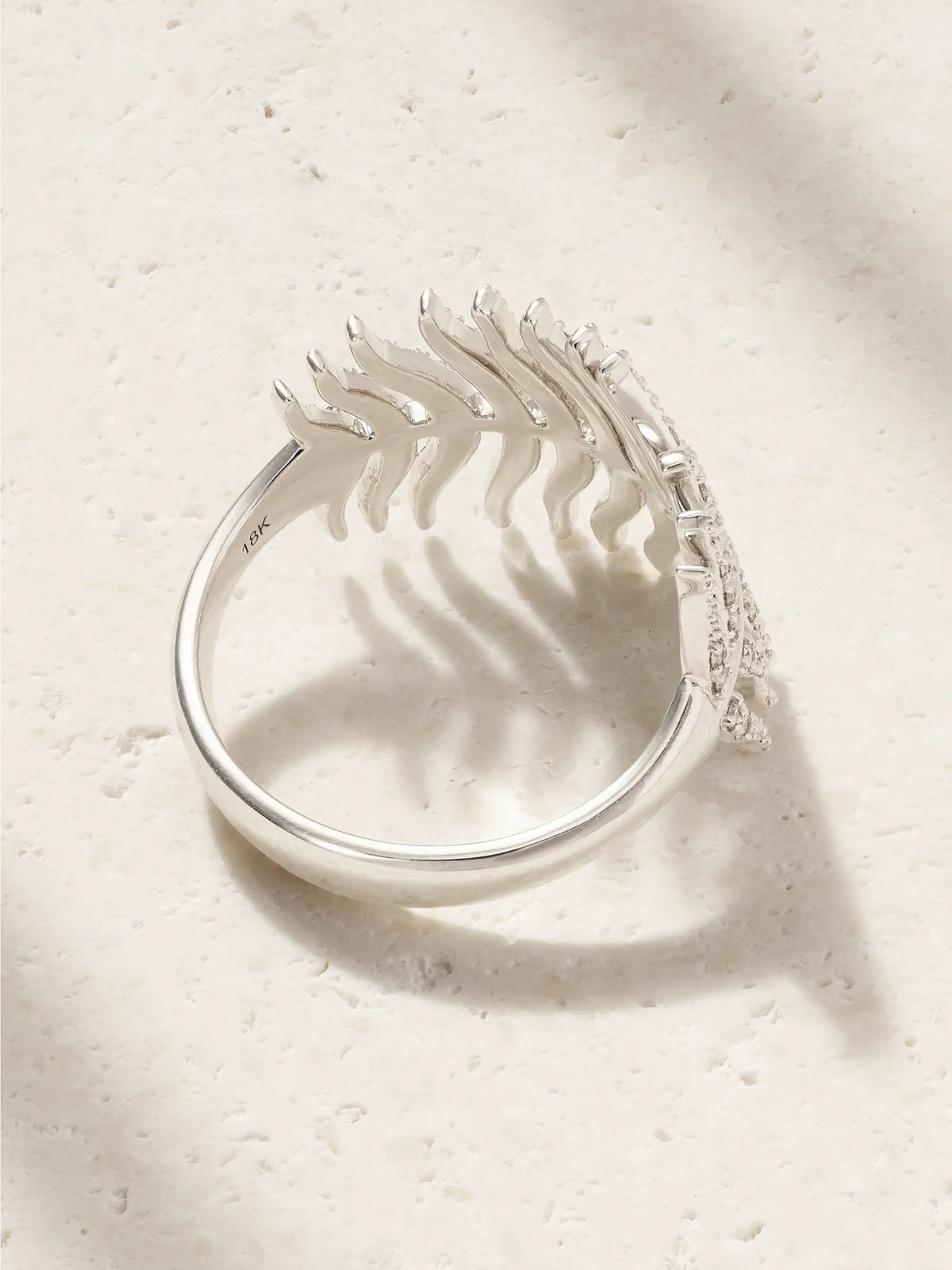 Feather 18-karat White Gold Diamond Ring