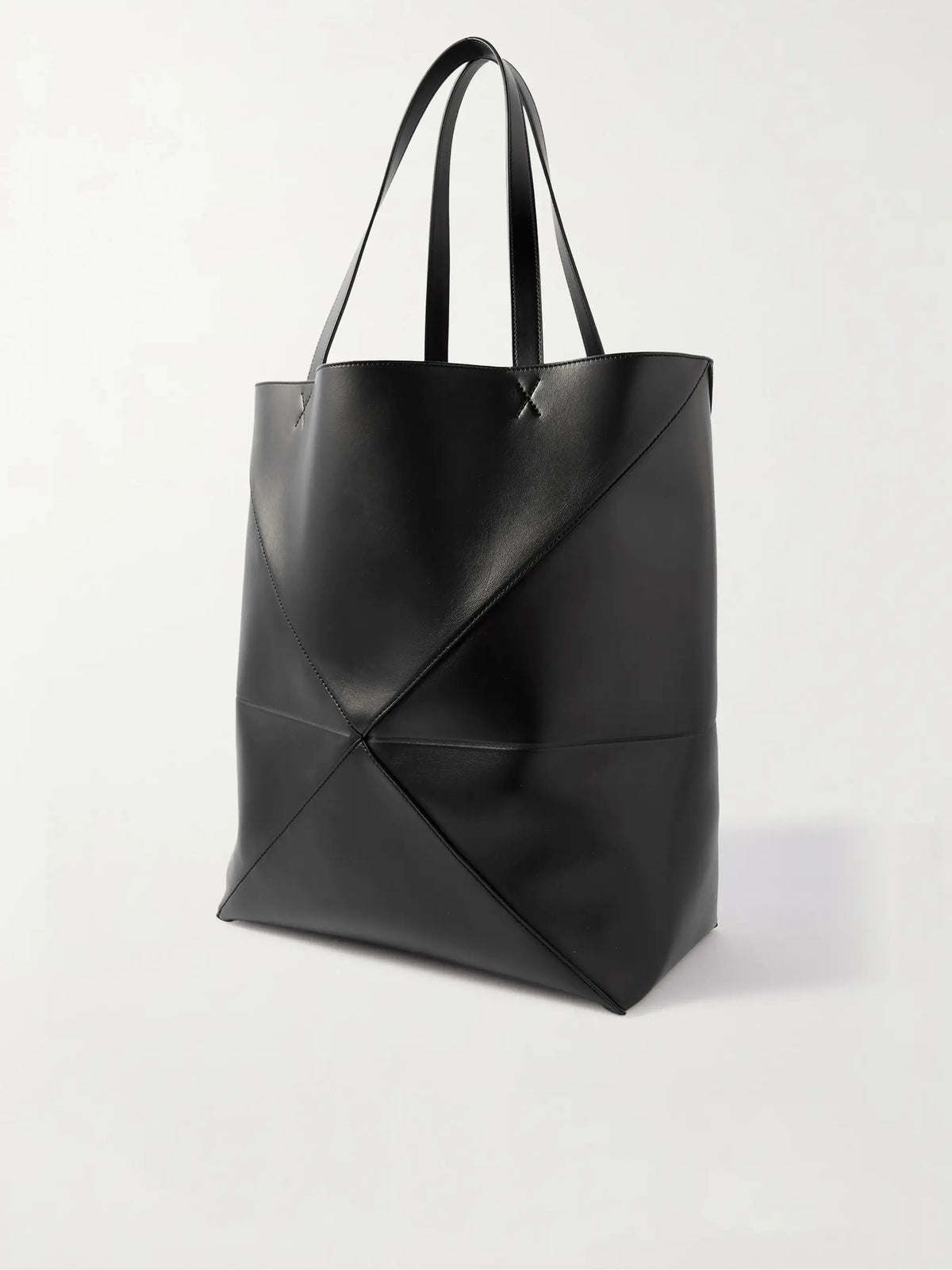 Puzzle Fold Convertible Large Leather Tote