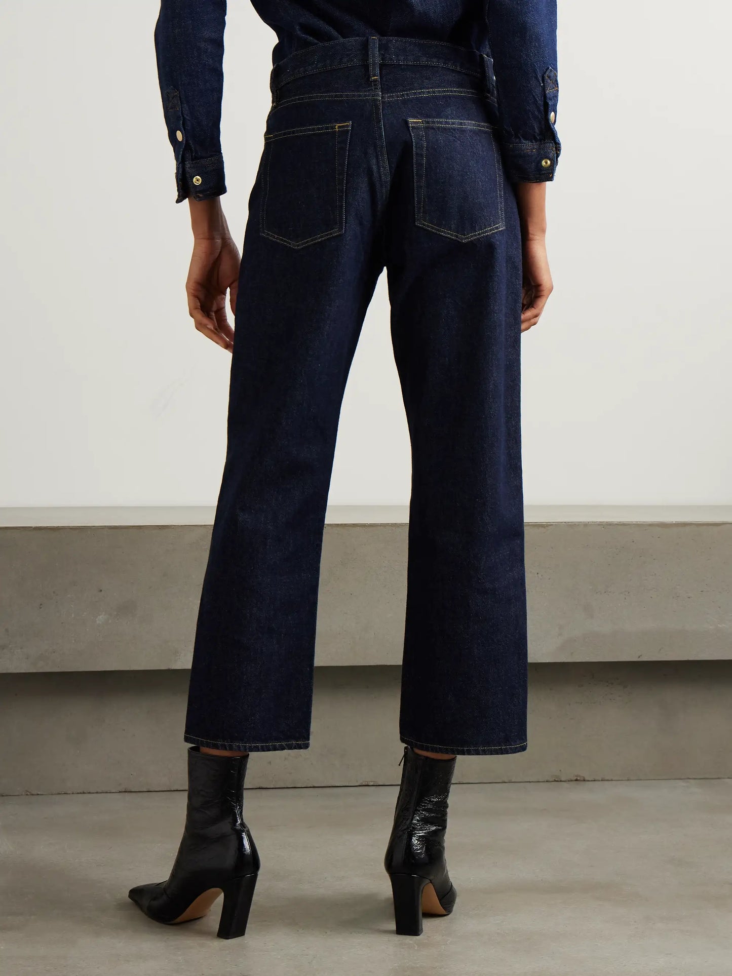 The Hang Cropped High-rise Straight-leg Jeans