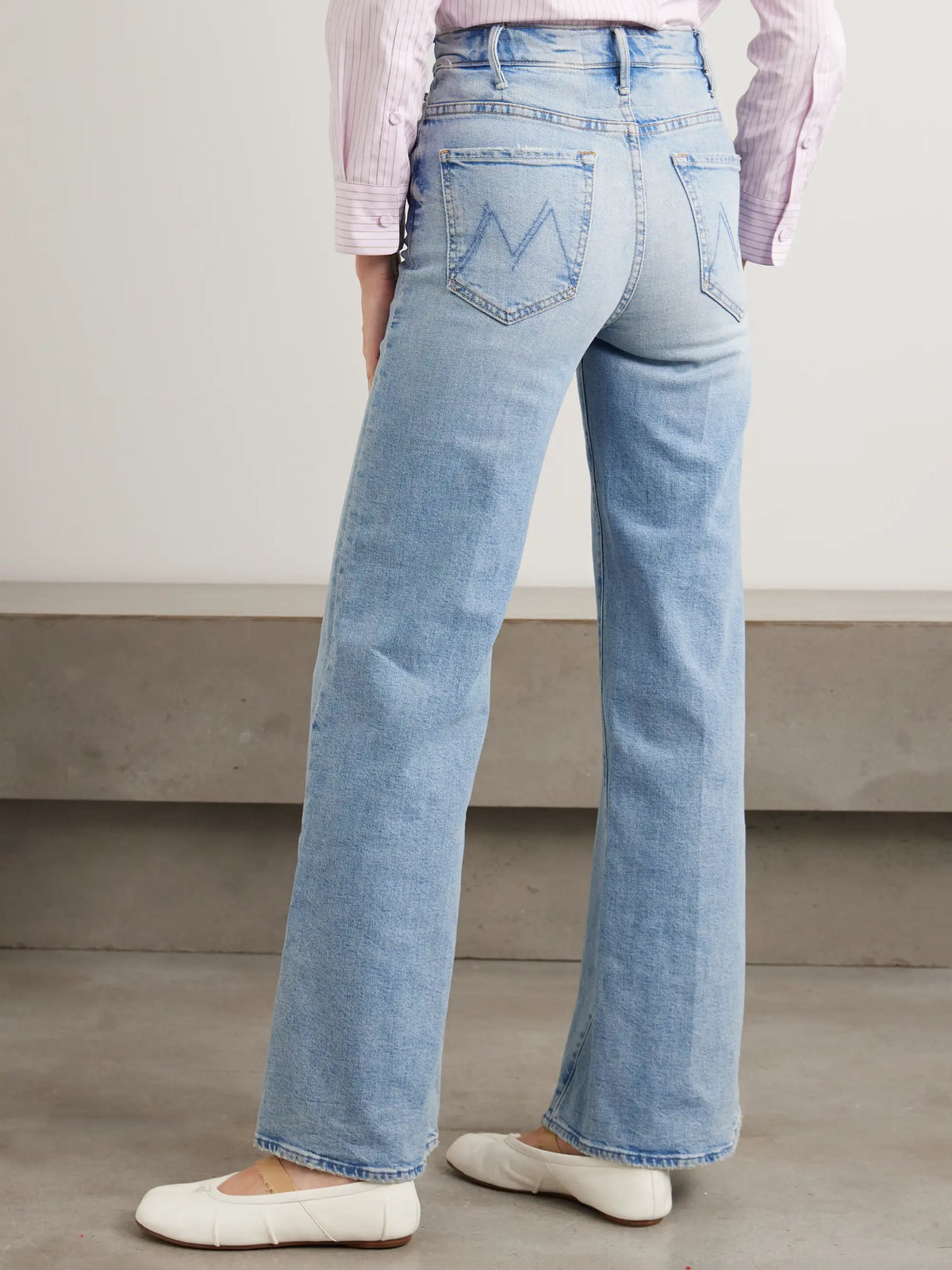 The Hustler Roller Sneak High-rise Wide-leg Jeans