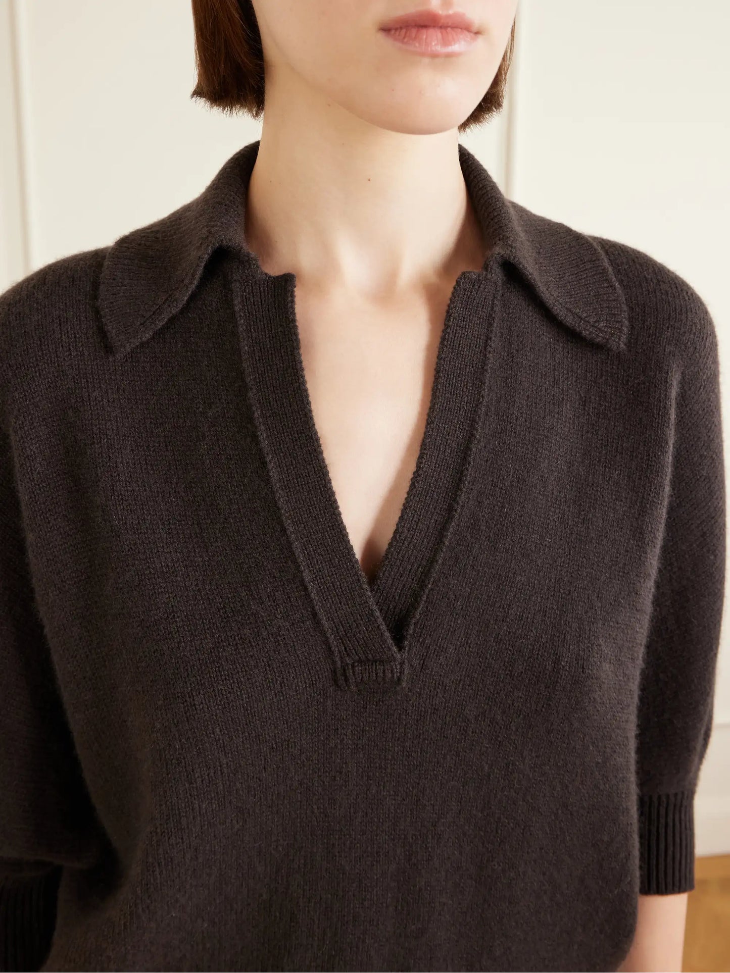 Vella Cashmere Polo Sweater