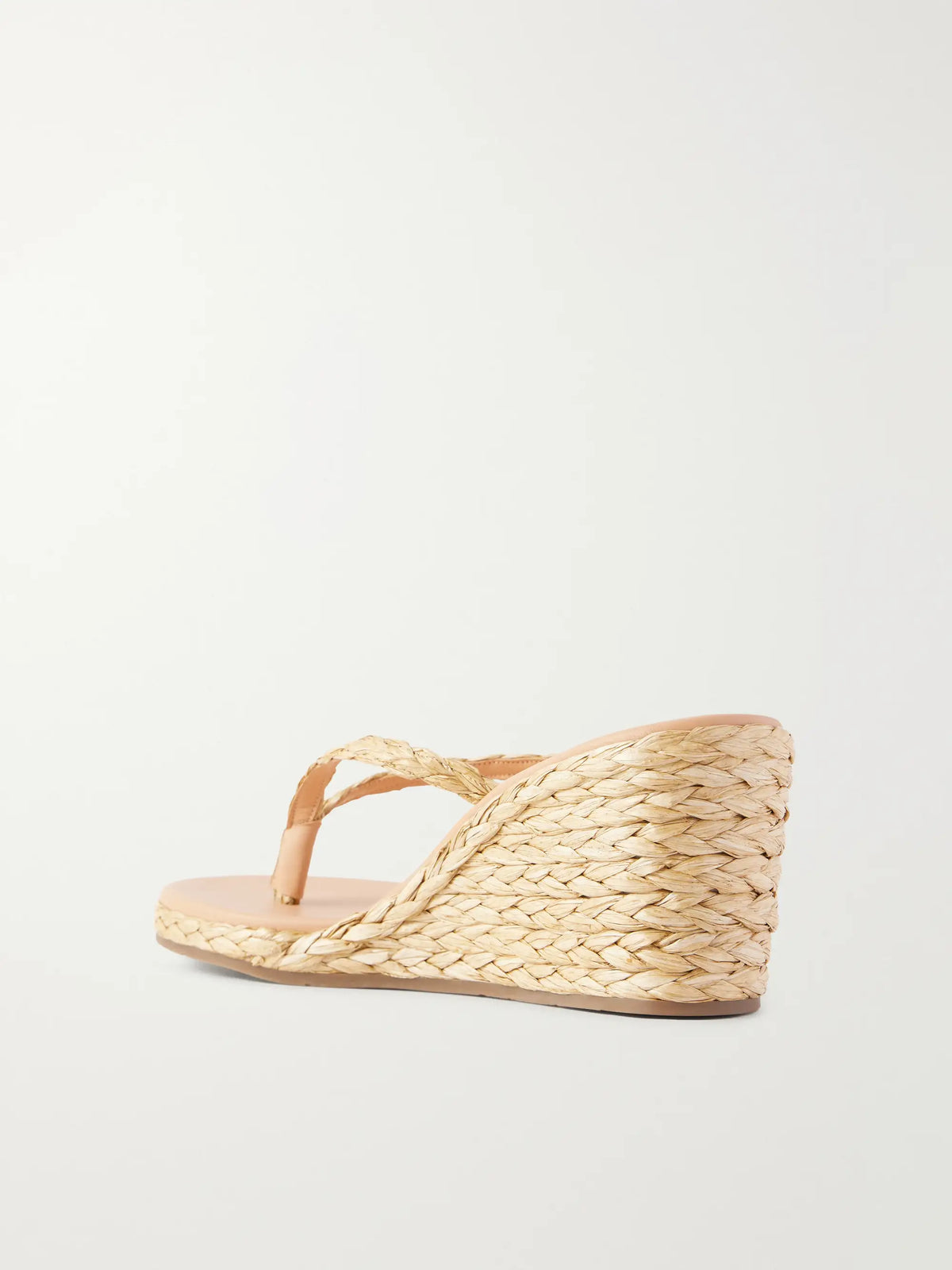 Etheria Woven Raffia Wedge