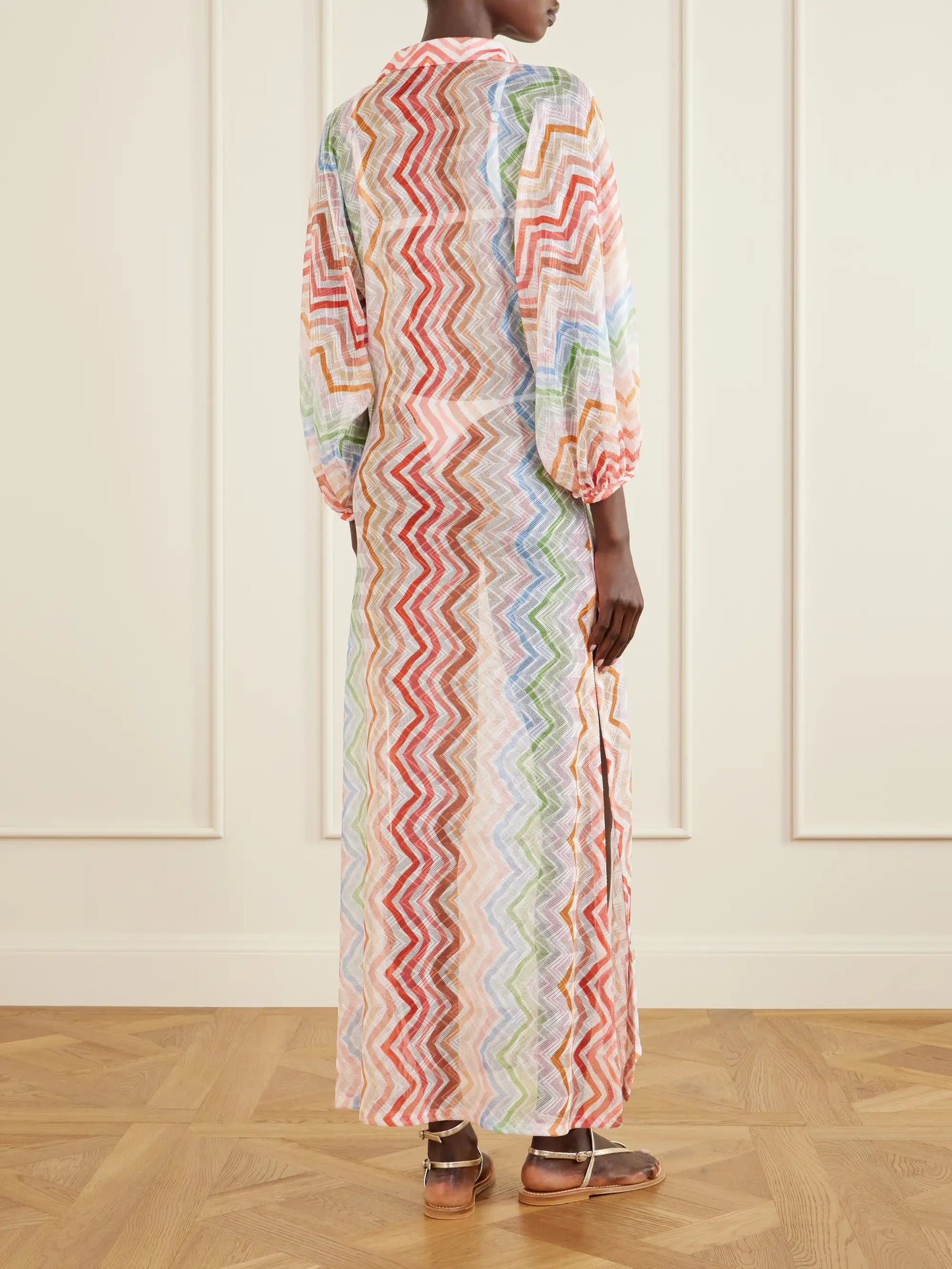 Striped Crochet-knit Coverups