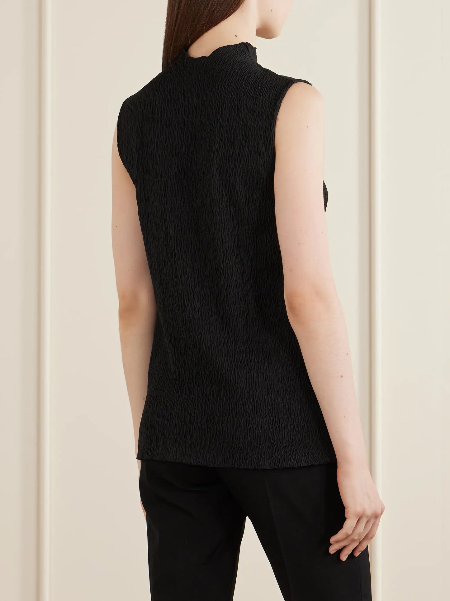 Oakson Silk Plissé Turleneck Sweater