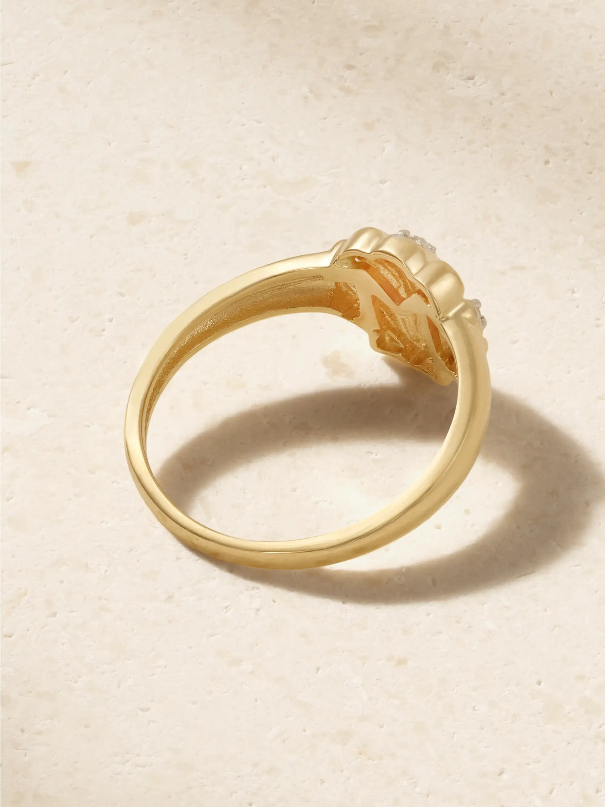 Mateo Petite Venus 14-karat Gold Diamonds Signet Ring