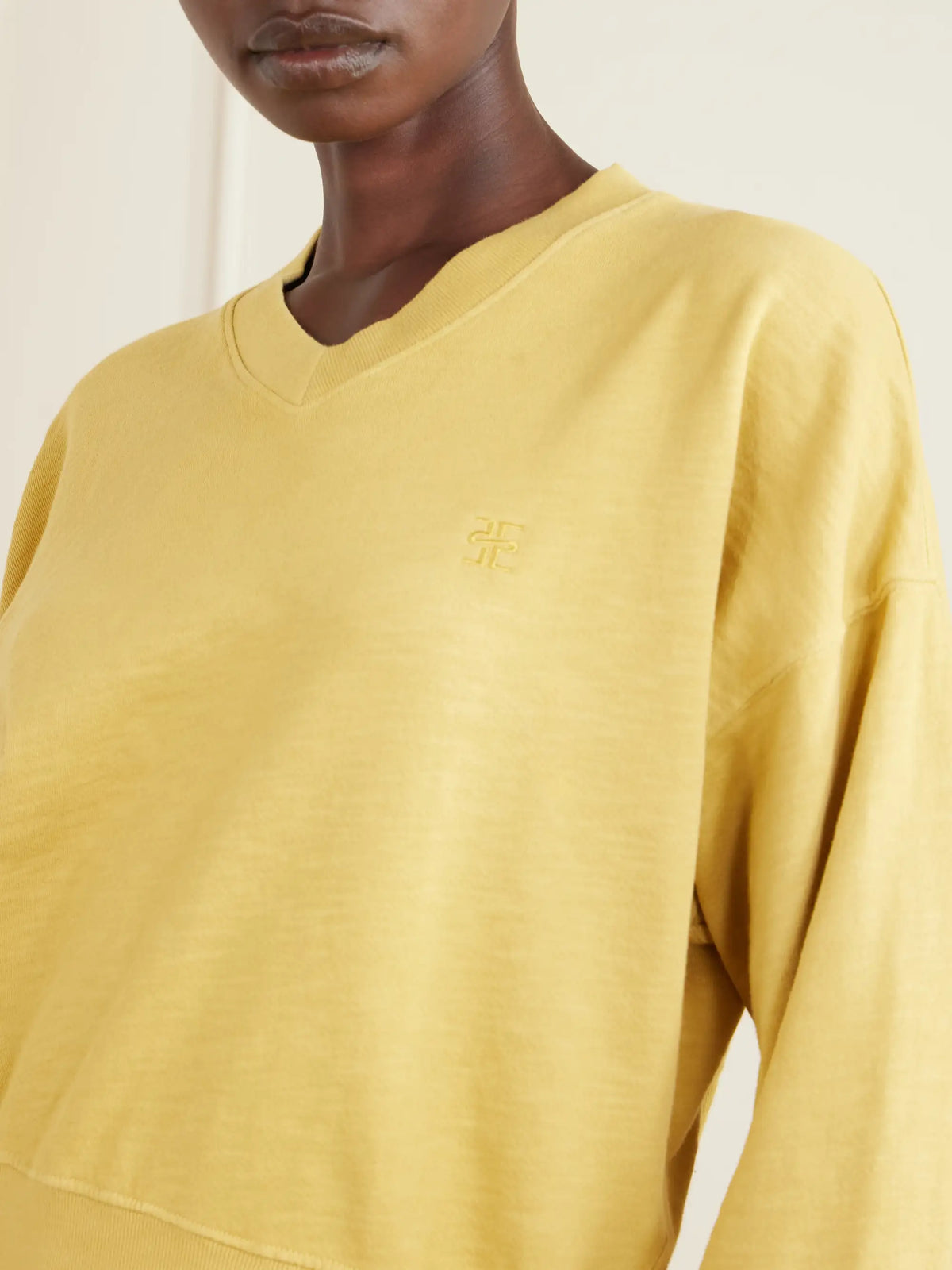 Cropped Cotton-jersey Sweater