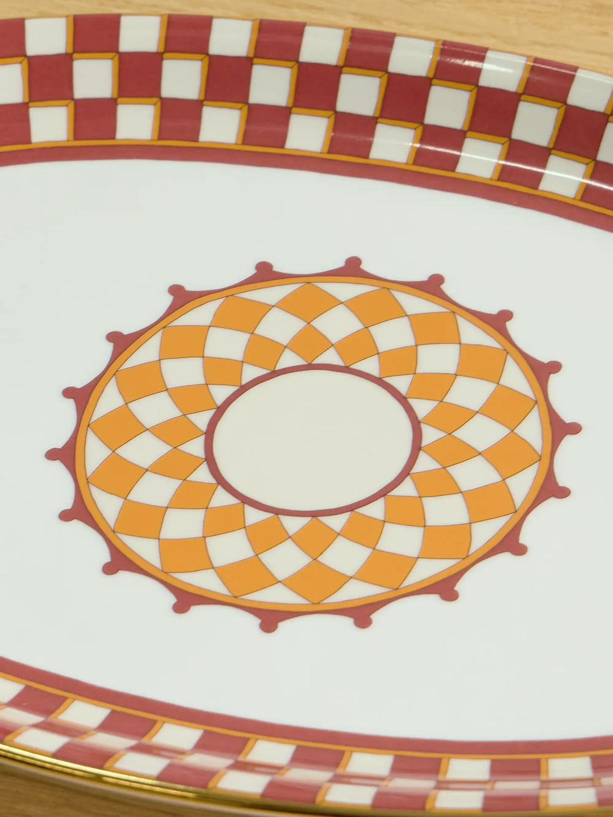 Gold-plated Porcelain Platter