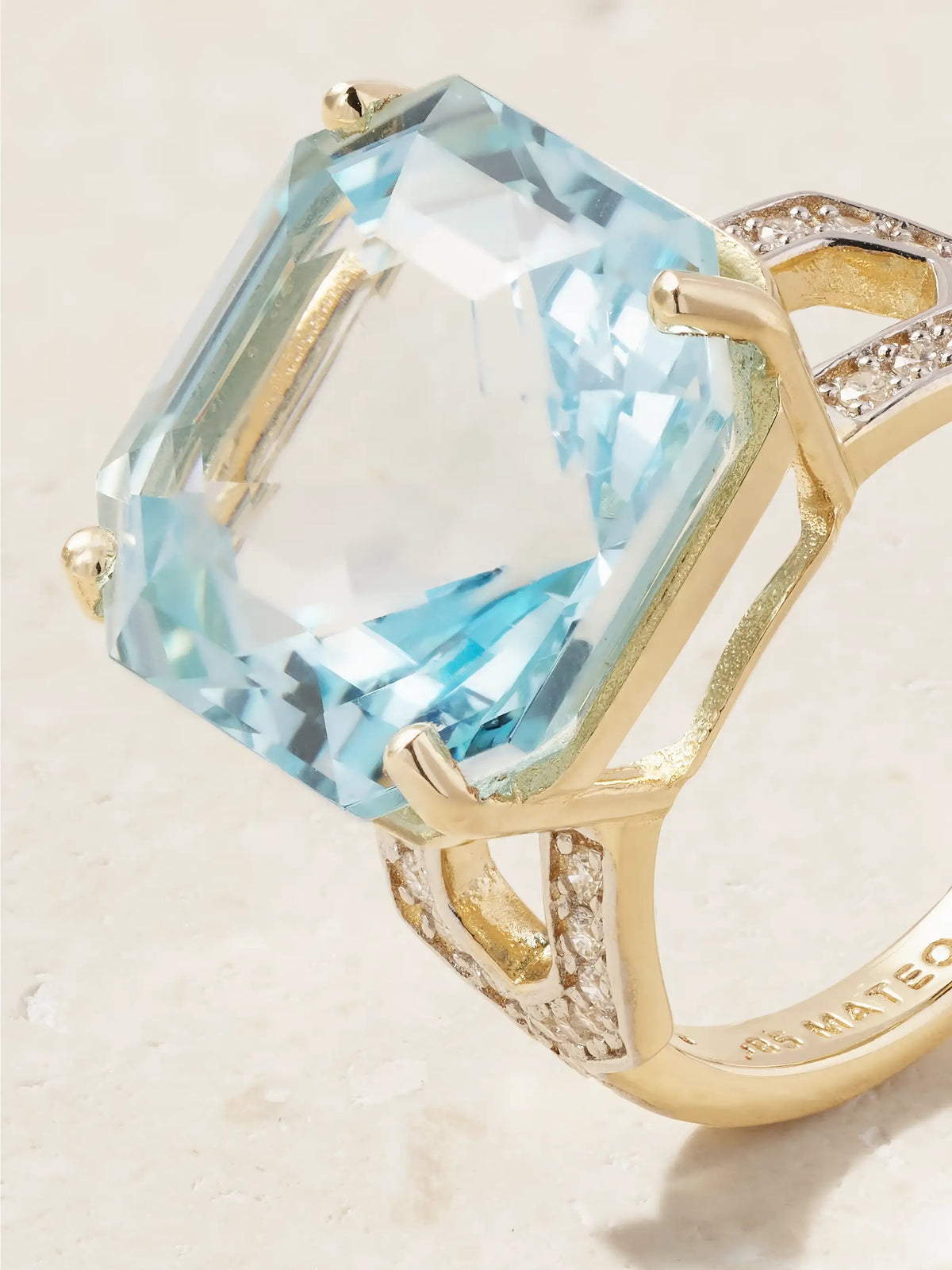 14-karat Gold, Topaz And Diamond Ring