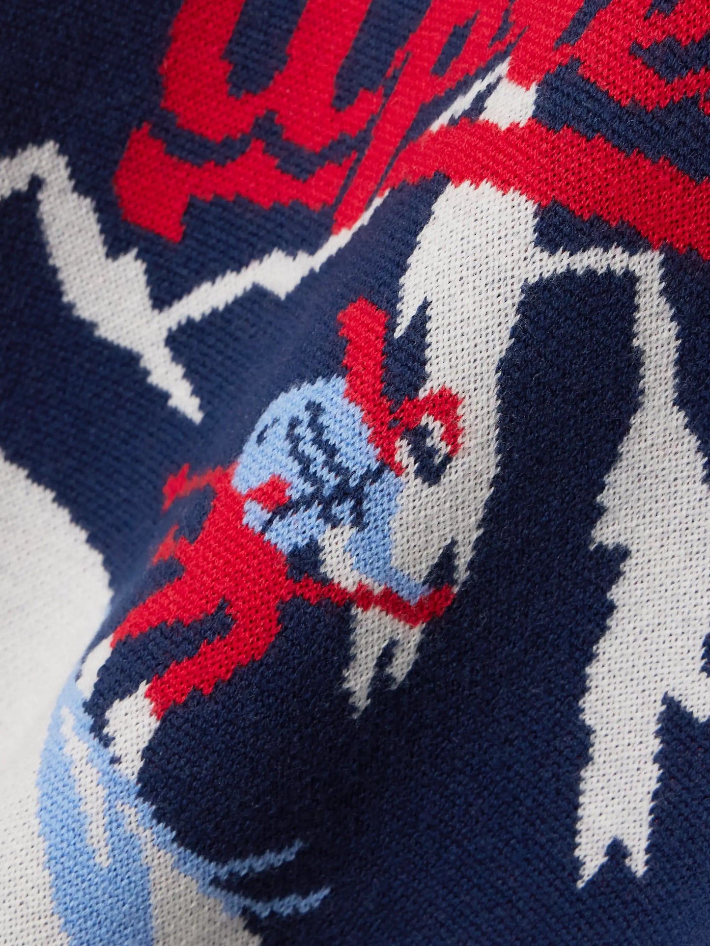 Afterski Jacquard-knit Merino Wool Half-zip Sweater