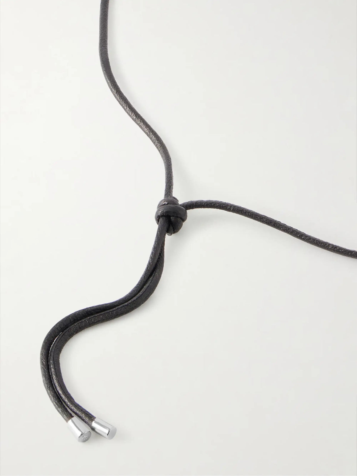 Puffy Heart Silver-plated And Leather Choker