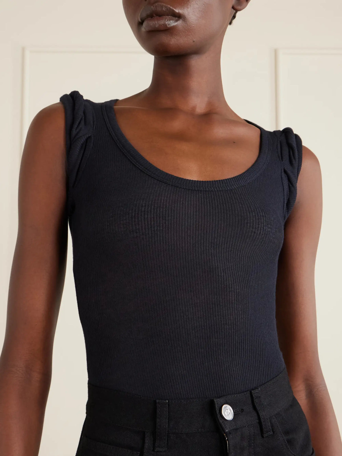 Alaïa Ribbed Modal-blend Jersey Bodysuit