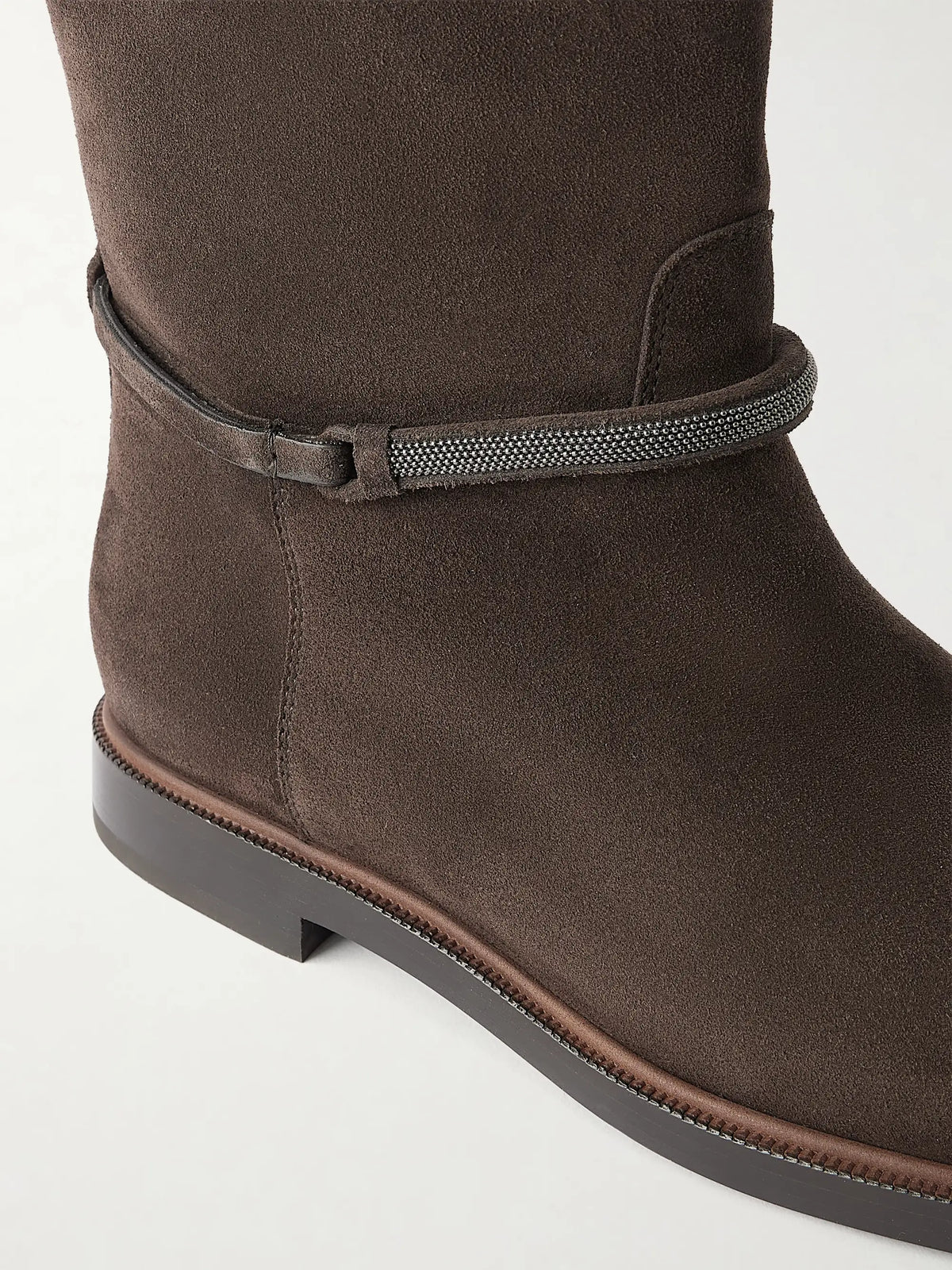 Embellished Suede Boots