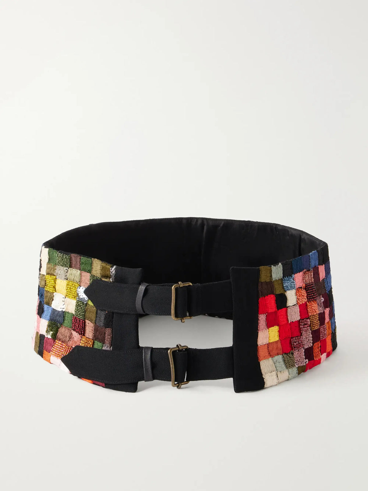 Dries Van Noten Bead-embellished Embroidered Twill Belt