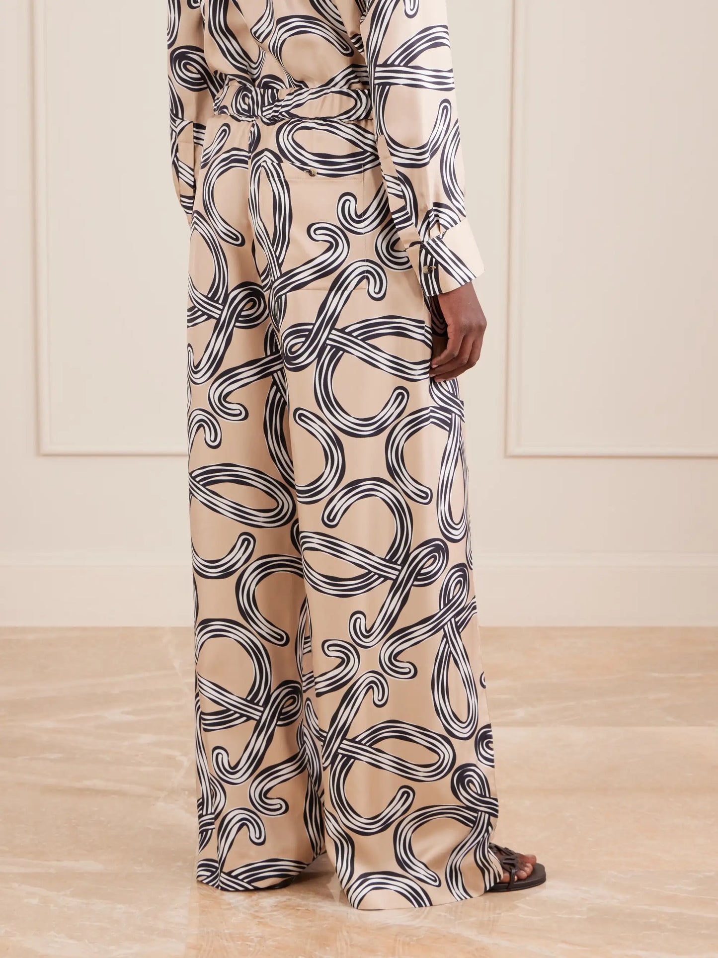 + Paula's Ibiza Printed Mid-rise Straight-leg Silk Pants