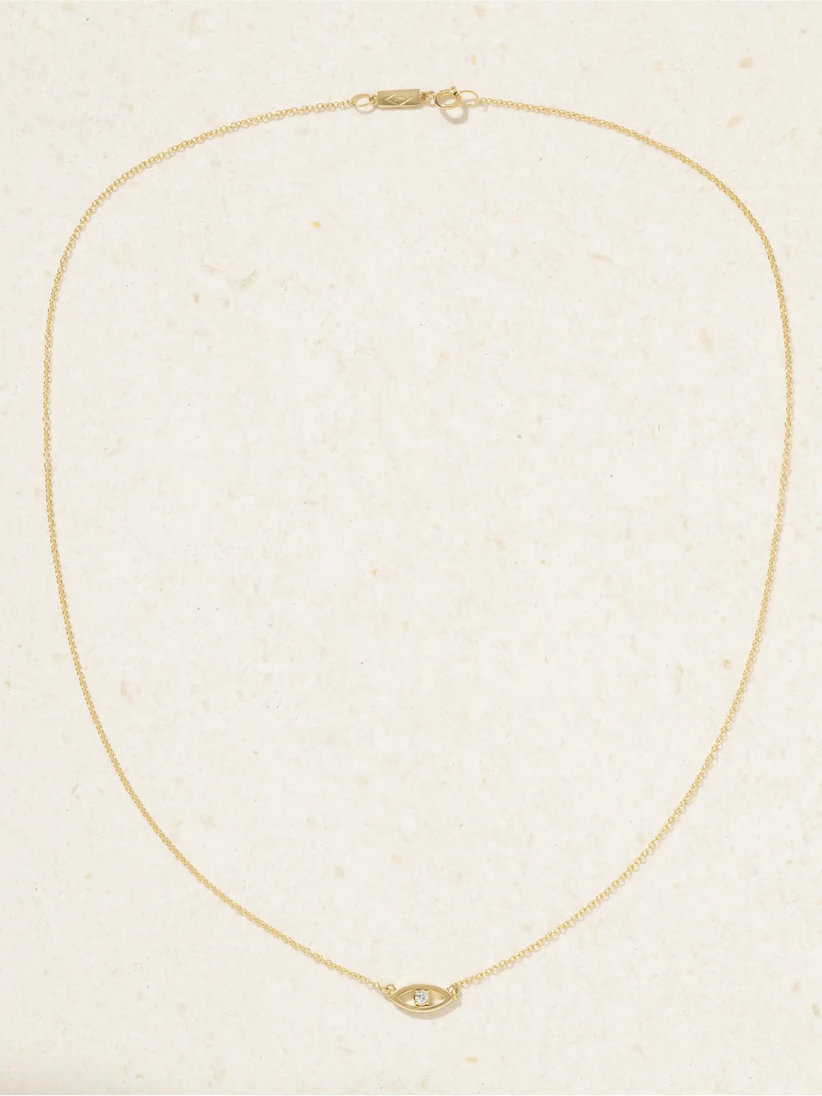 Evil Eye Mini 18-karat Gold Diamond Necklace