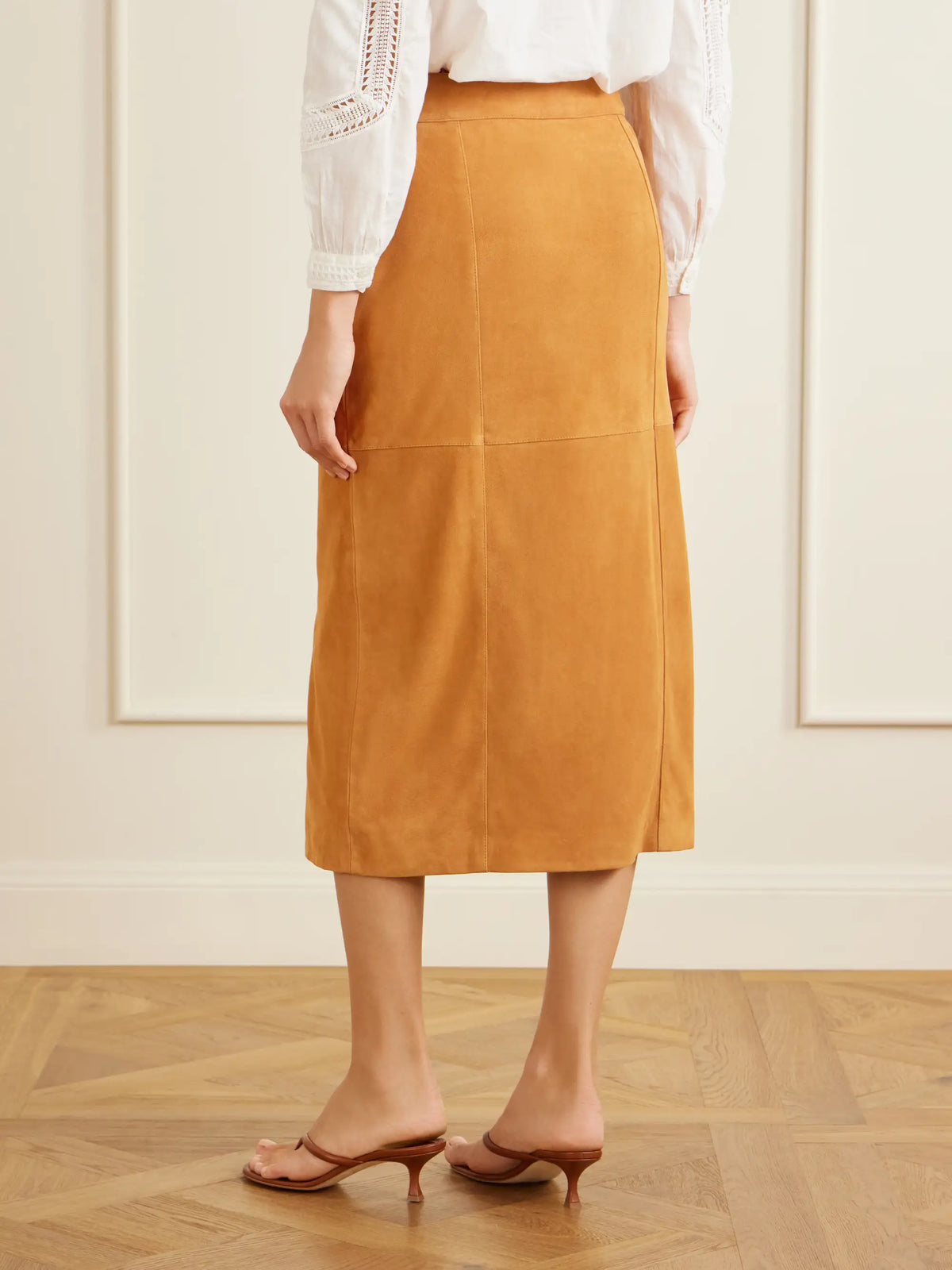 Ulla Johnson Orion Suede Midi Skirt