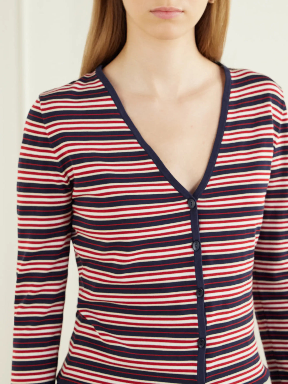 Faithfull Doris Striped Cotton-blend Cardigan