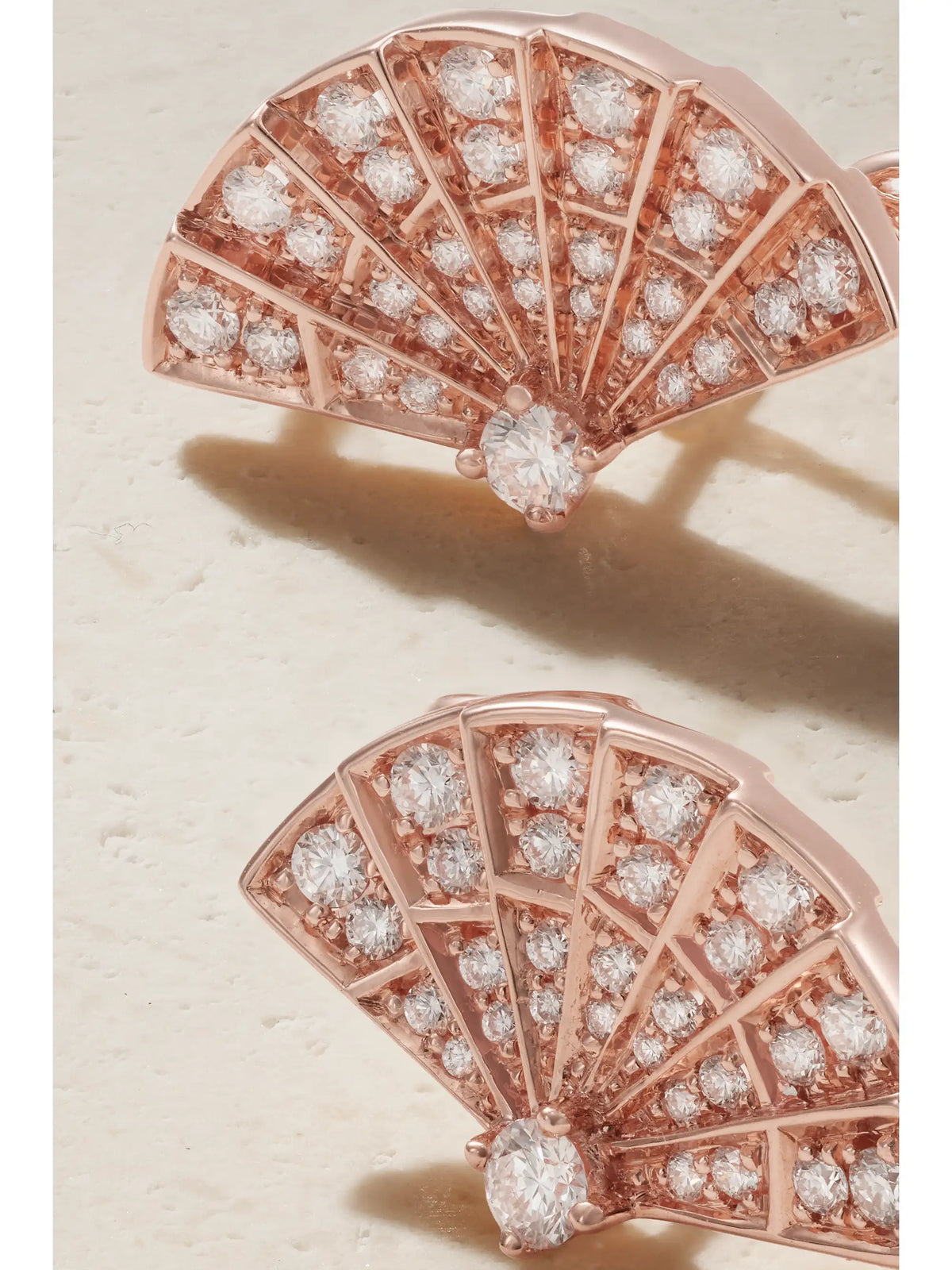 Fanfare Symphony 18-karat Rose Gold Diamond Earrings