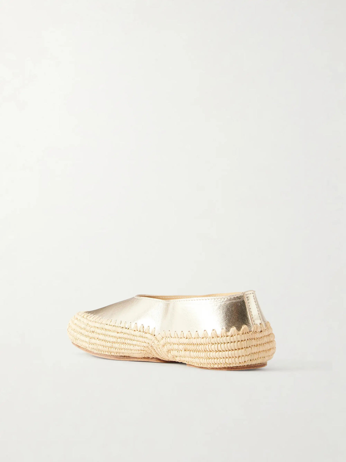 Strength Suede And Raffia Ballet Flats