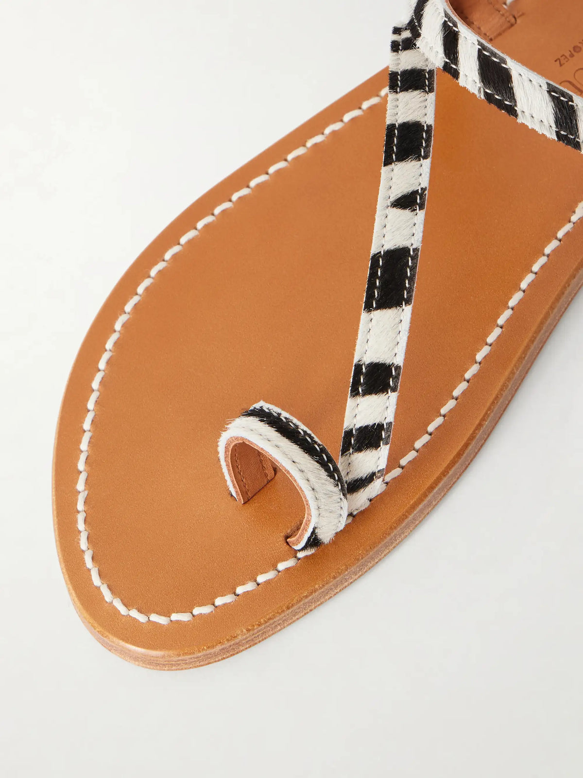 Actium Zebra-print Calf Hair Sandals