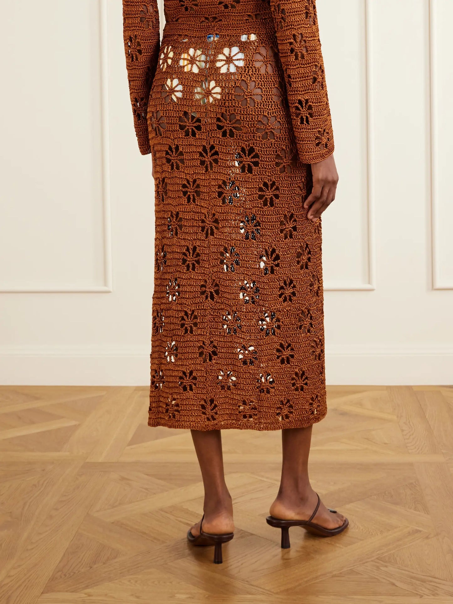 Crocheted Midi Skirt