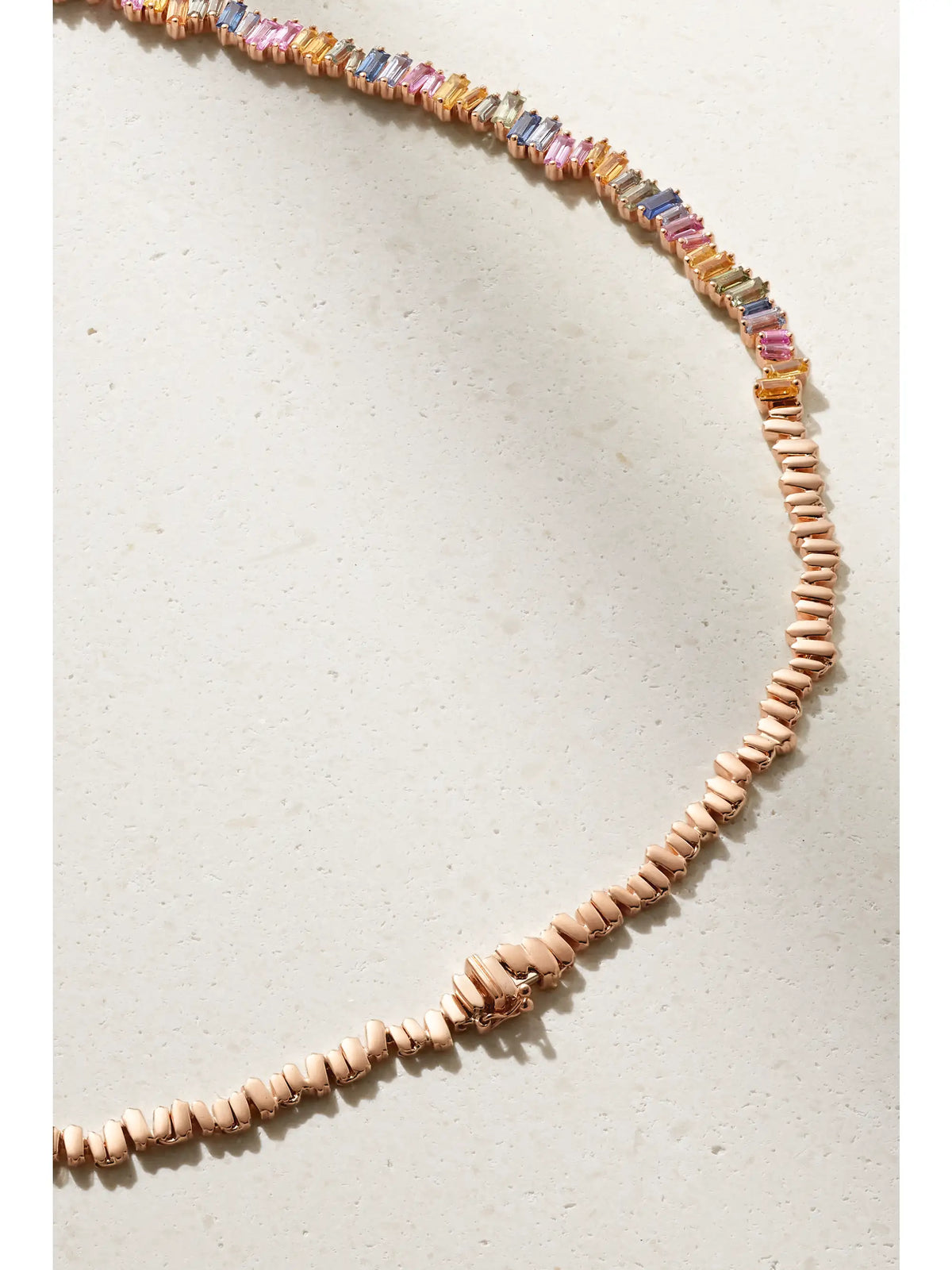 18-karat Rose Gold Sapphire Necklace