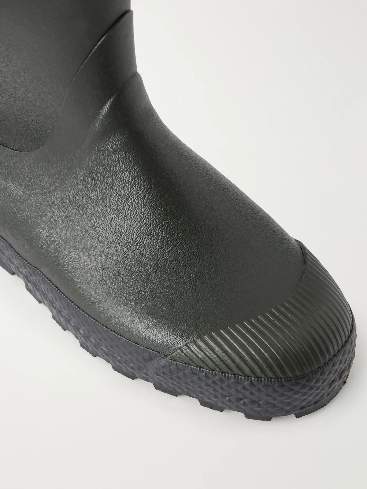 RIER Farmer Leather-trimmed Rubber Rain Boots