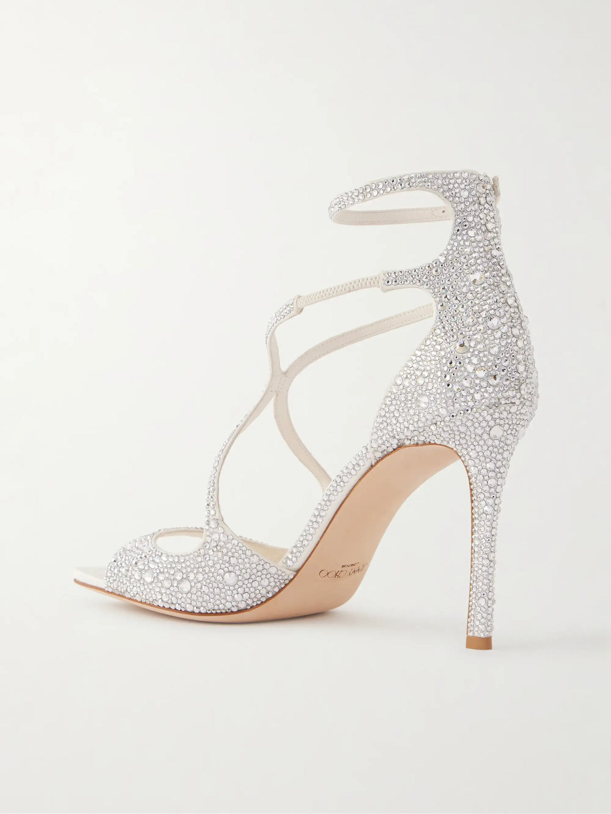 Azia 95 Crystal-embellished Satin Sandals