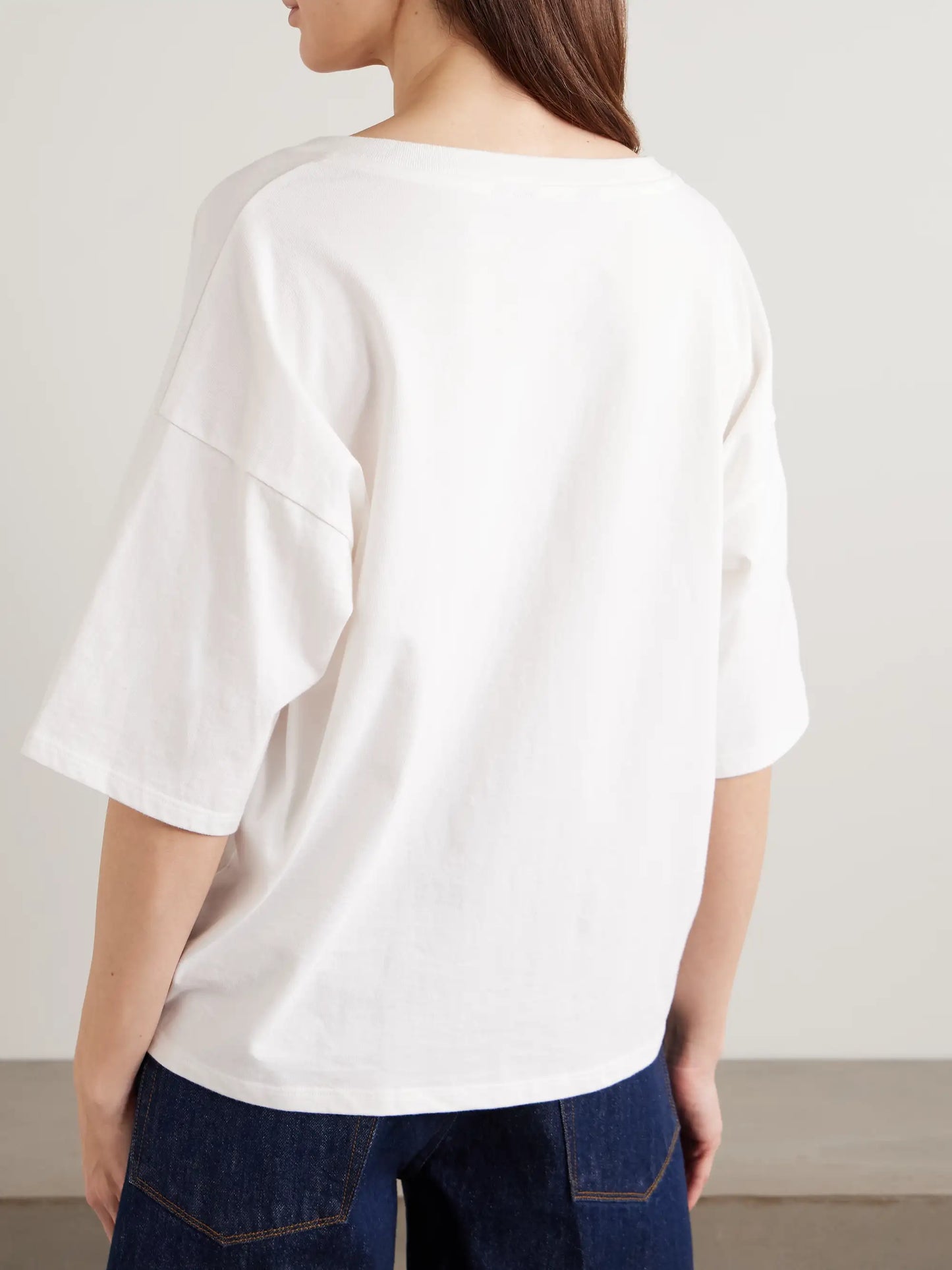 The V Tee Oversized Cotton-jersey T-shirt