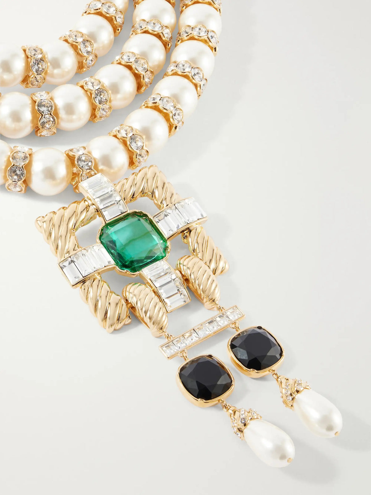 Valentino Garavani Hypergoutte Embellished Gold-tone Necklace