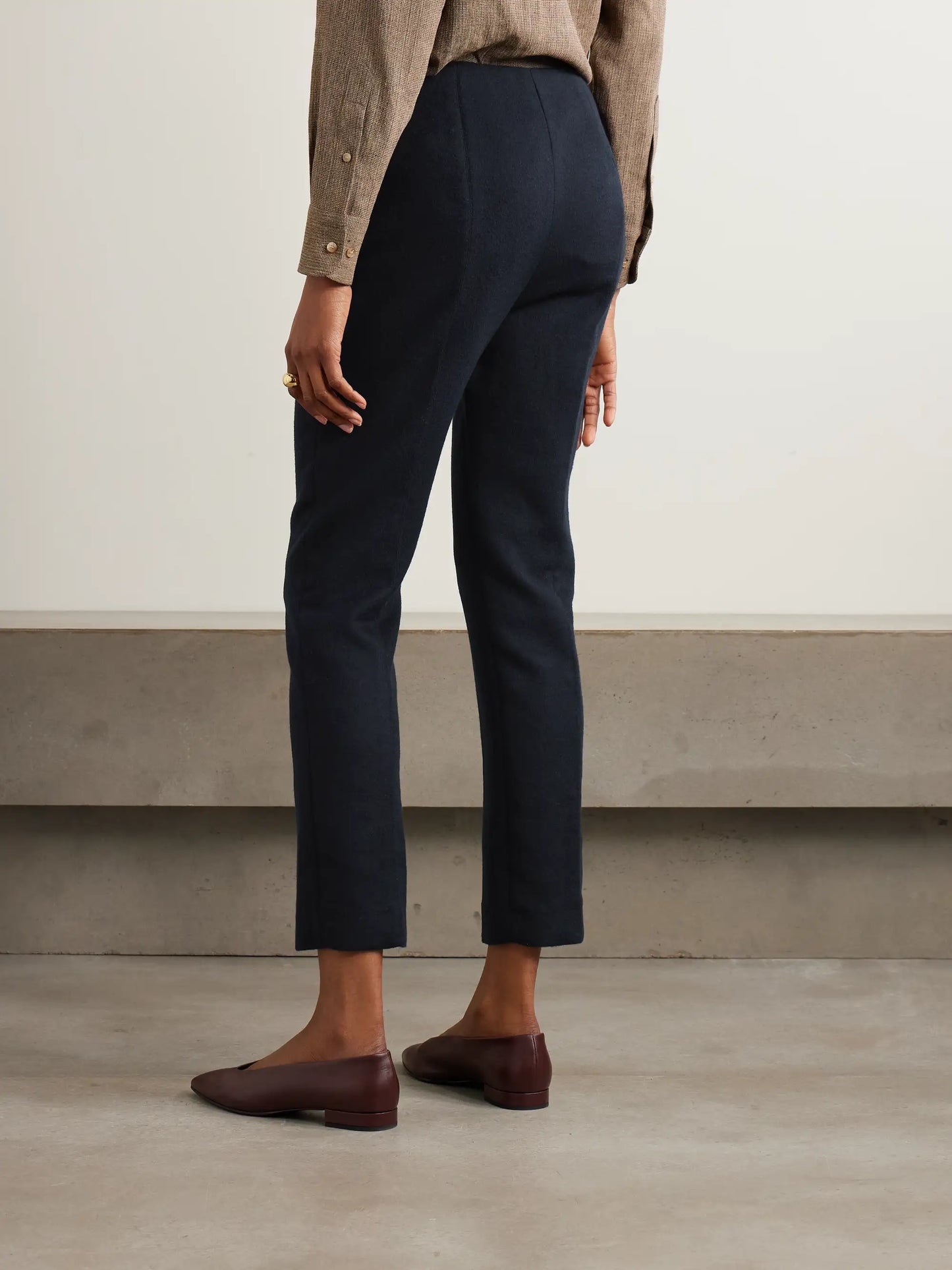 Ralph Pleated Cashmere Straight-leg Pants